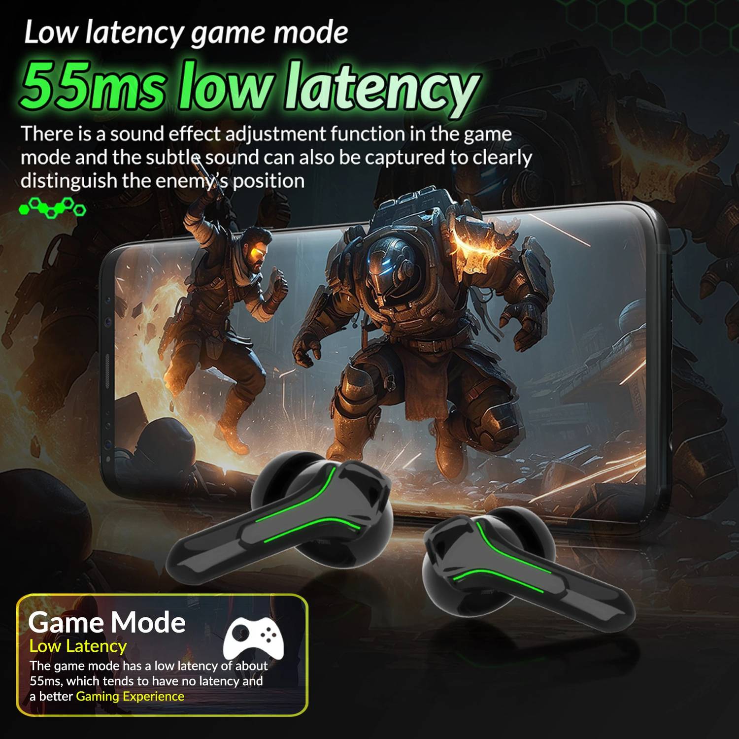 Aroma NB138 32dB Active Noise Cancellation Earbuds - Image 3