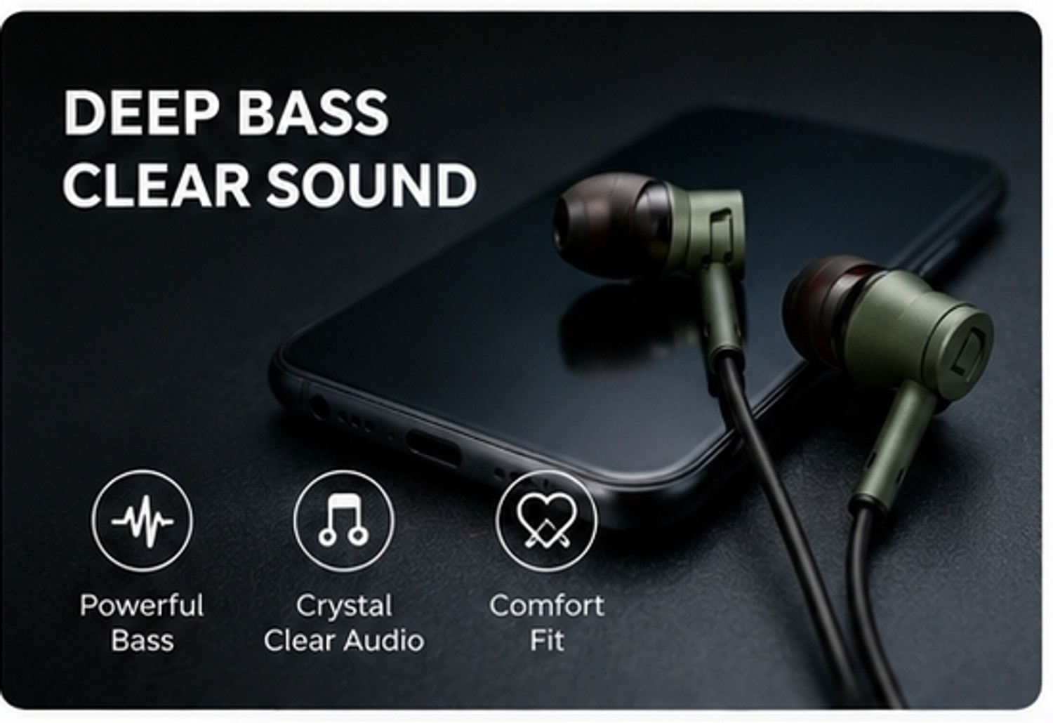 Image of Gadpro EP-02 Wired Headset (Black, In the Ear)