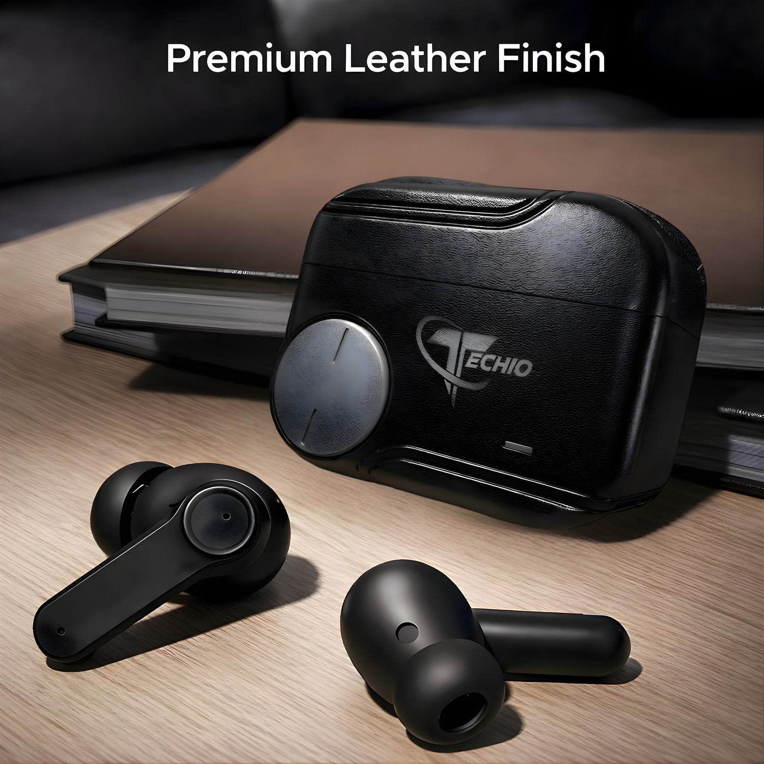 Image of TECHIO Bluetooth Earbuds for Gaming & Music, Crystal Clear Sound, Long Battery Backup Bluetooth