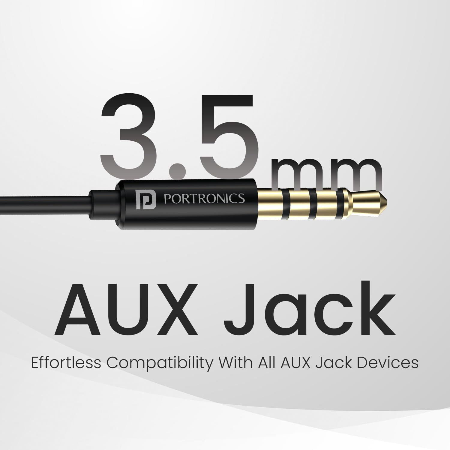 Image of Portronics Conch Theta A 3.5mm Wired Earphones with HD Mic, Powerful Audio,Anti Tangle Wired