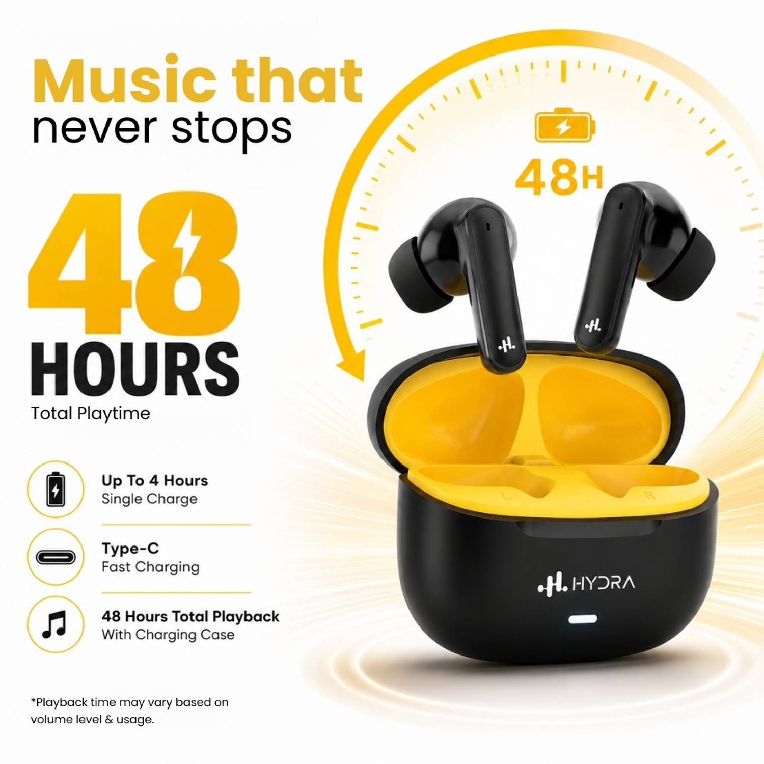 Hydra GenPods GP103 Bluetooth Black - Image 2