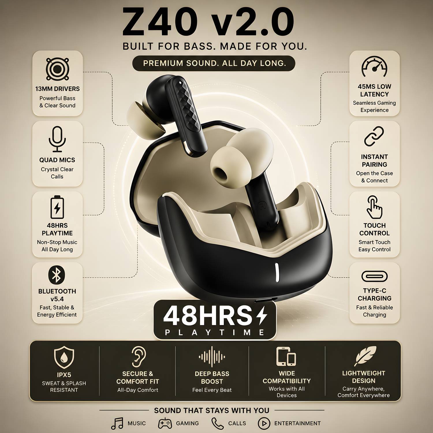 Bxeno Z40 v2.0 48Hrs Battery Life - Image 2
