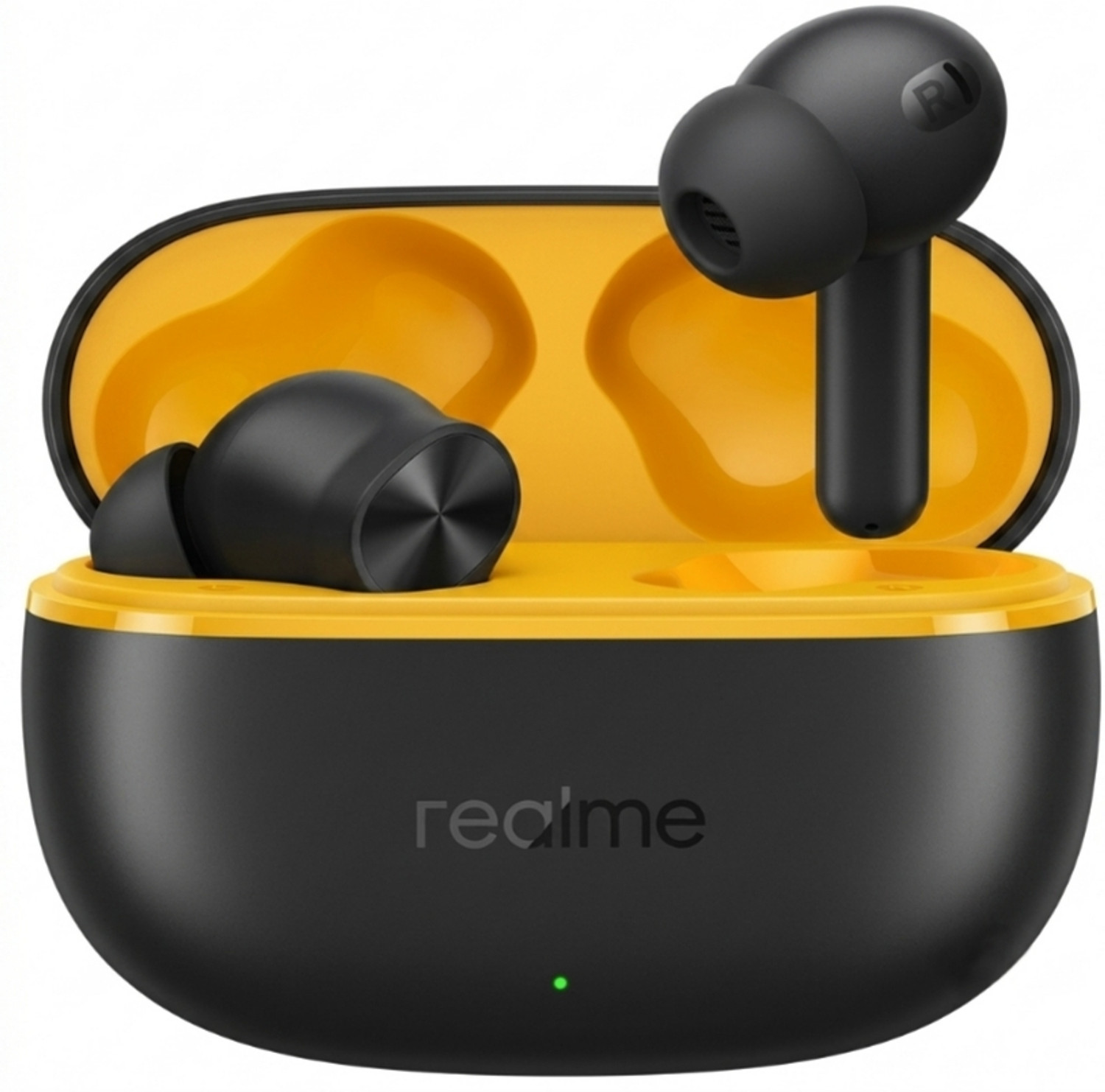 Image of Realme Brand Realme Buds T110 Bluetooth Headset (Black, Yellow, In the Ear)