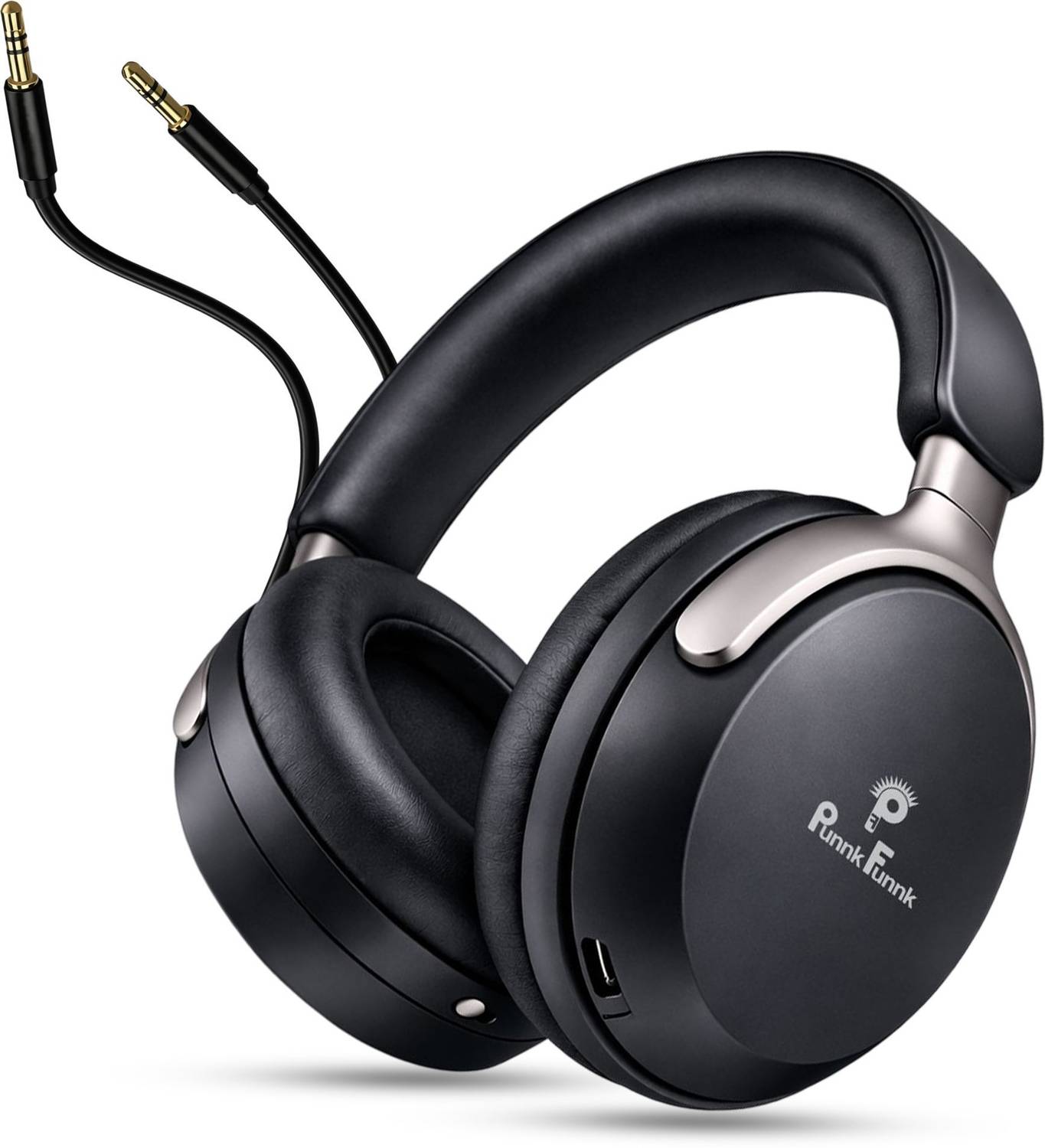 PunnkFunnk Bass Headphone with 48H Playtime, Low Latency up to 40