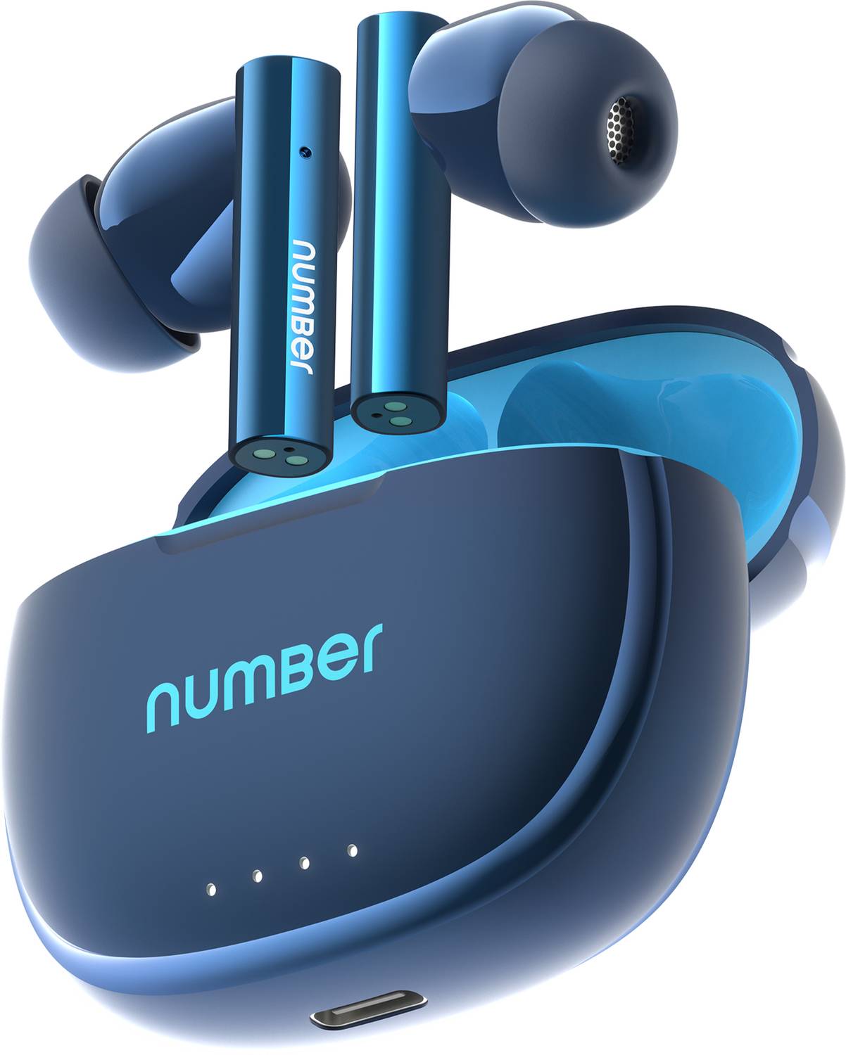 Number Navo Buds X1 Earbuds Dual Pairing, 50H Battery, 13mm Hi-Bass Driver, 45ms Gaming Bluetooth