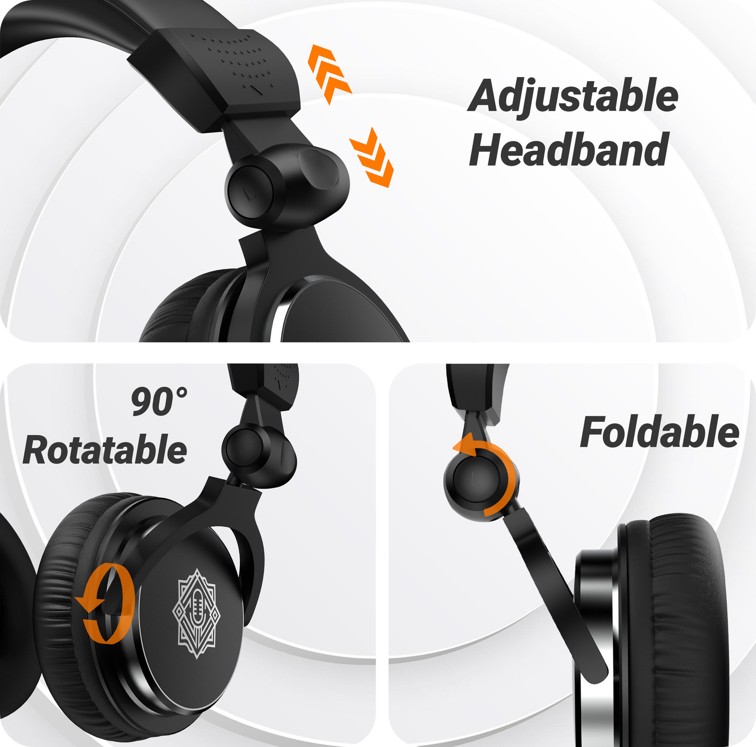 Image of Digimore D-190 Professional Studio /DJ Headphones with 3.5mm & 6.35mm Connector (Over Ear) Wired