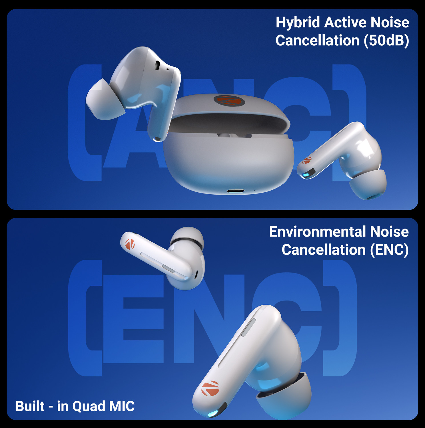 Image of ZEBRONICS Zeb-Monk Pro (Grey) Bluetooth