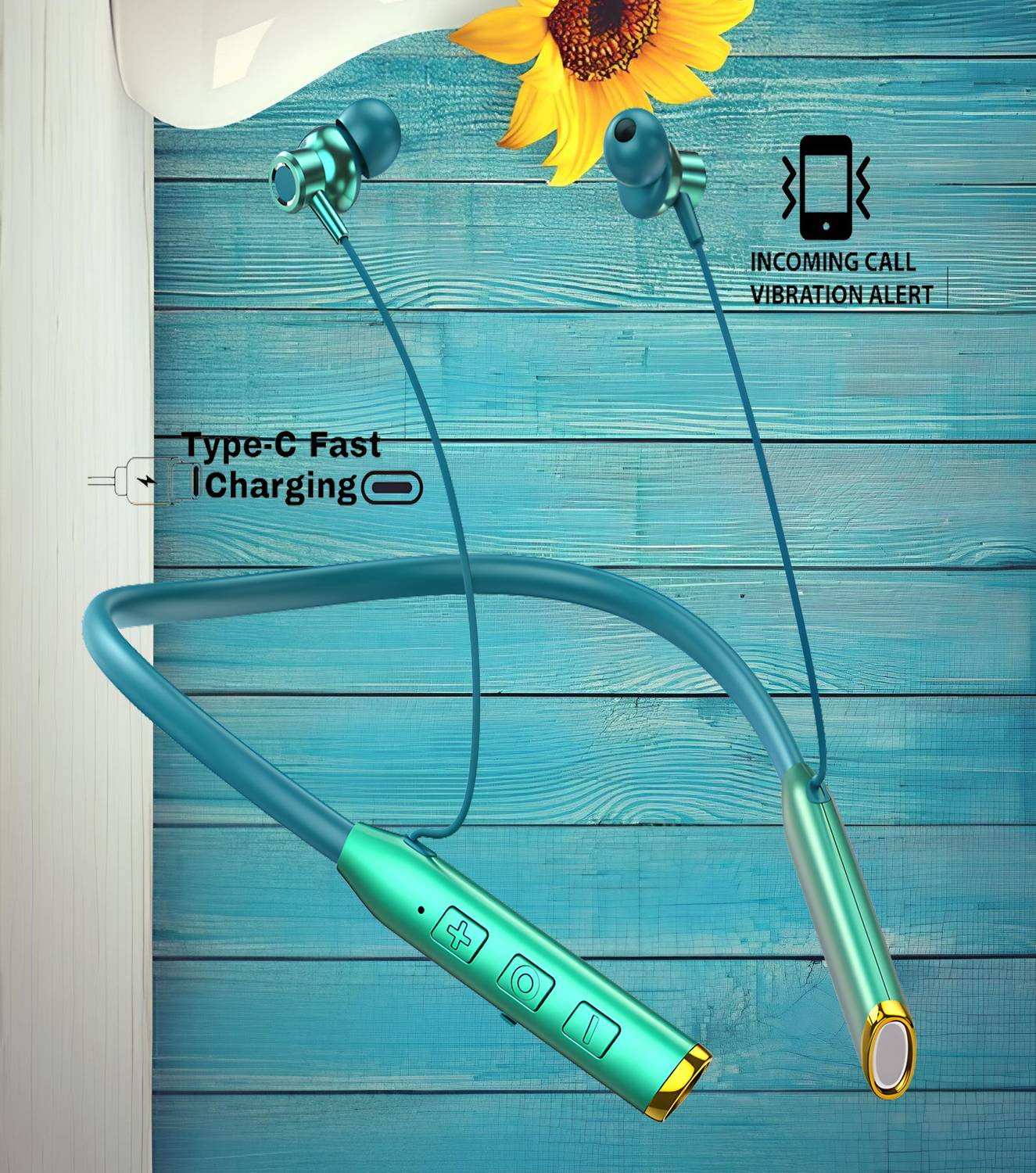 GEMFLY N80 Vibration Alert 50 Hours Playtime Cancellation Waterpr