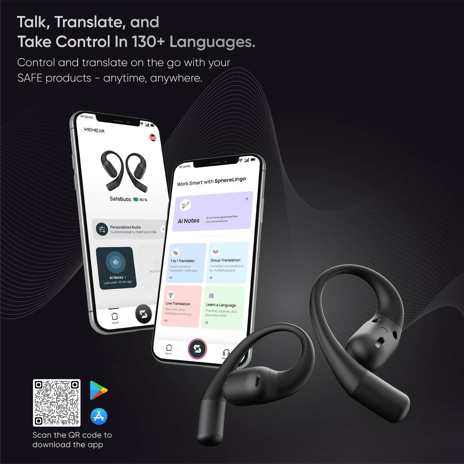 WeHear SafeBuds OWS Earbuds 30H Battery Bluetooth - Image 4