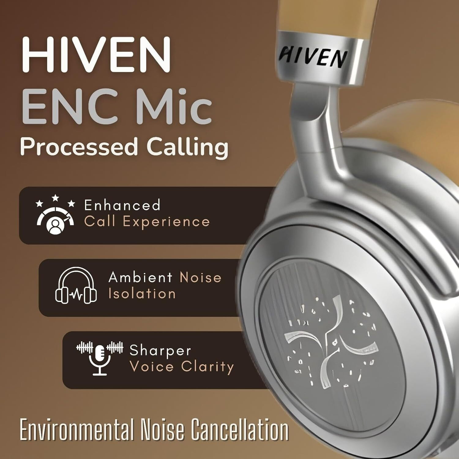 Image of HIVEN VJ364 Headphones with ANC Bluetooth & Wired