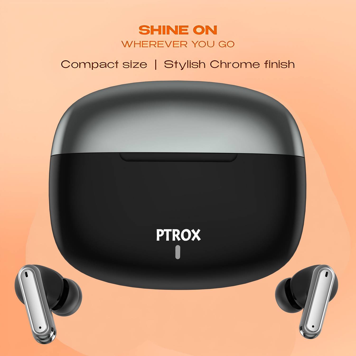 PTROX Ultrabuds with Latest BT v6.0,40Hr Playtime,13mm Dynamic Driver,Rich Bass N13 Bluetooth