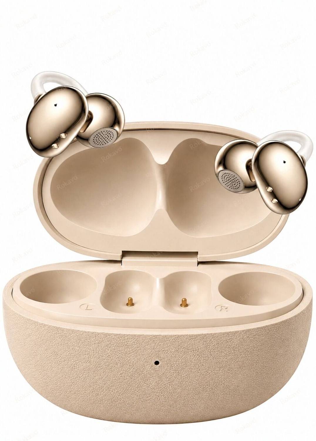 VQRAX Top moGirls Pro ear-clip stylish comfortable headphones korean design 40hr Bluetooth