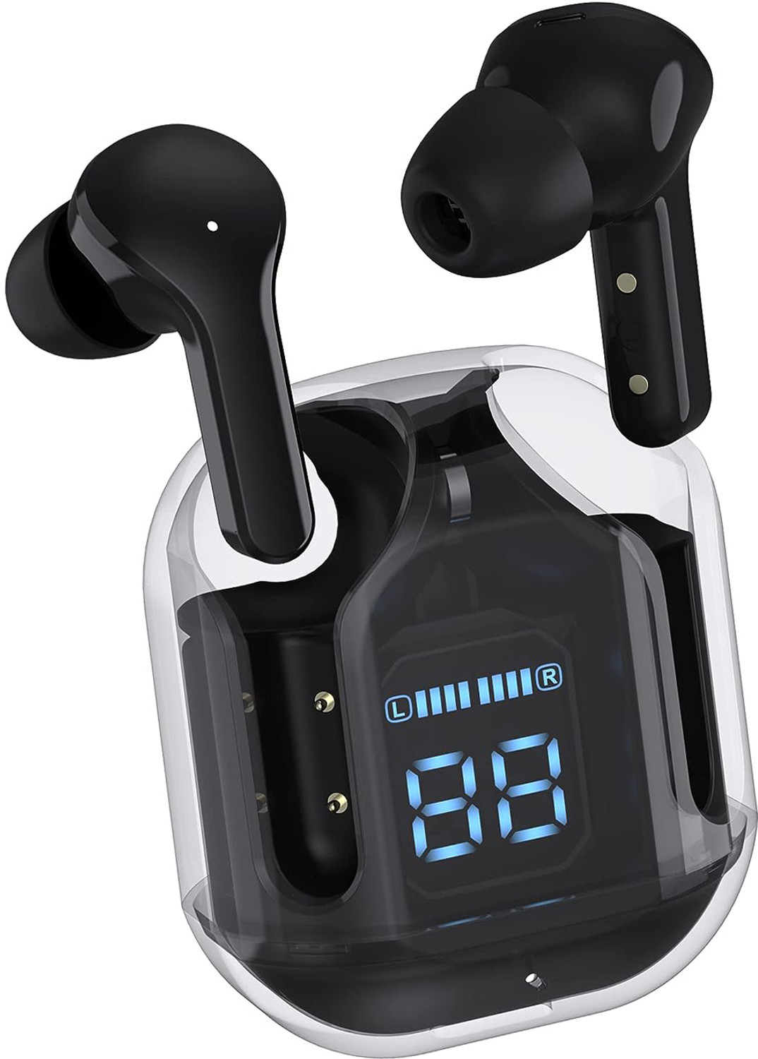 Image of snowbudy IMMERSE Transparent Earbuds 8D Stereo Audio, 5Hrs Playtime With Carry Case Bluetooth Gaming
