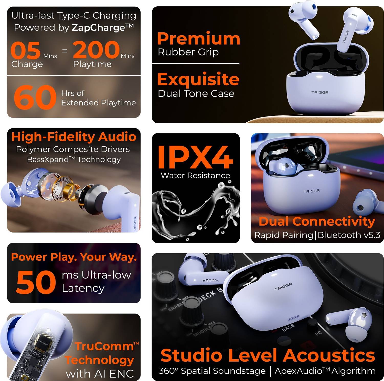 TRIGGR Apex S2 Bluetooth Earbuds - Image 2