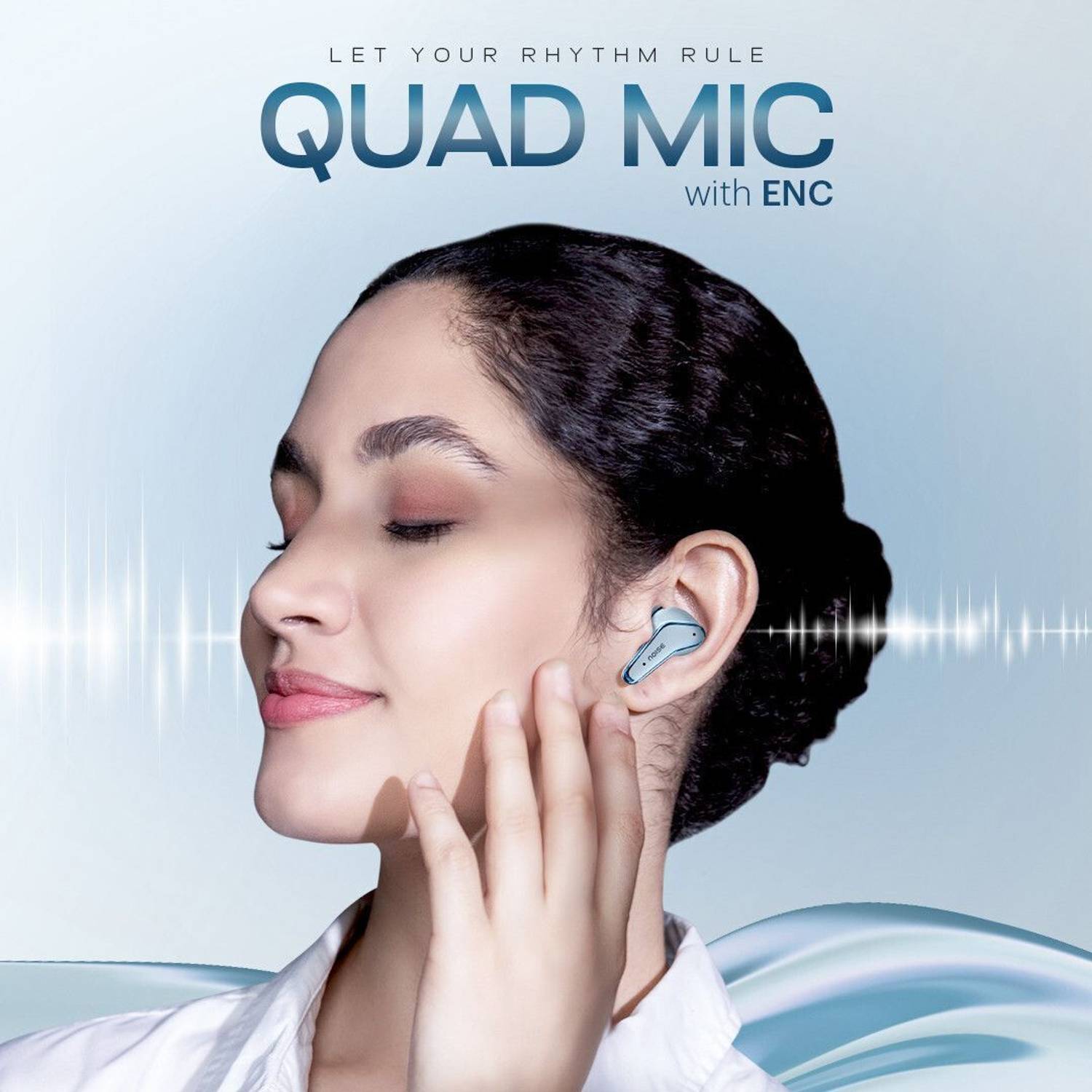 Noise Buds VS102 Elite Bluetooth Earbuds, Silver - Image 5