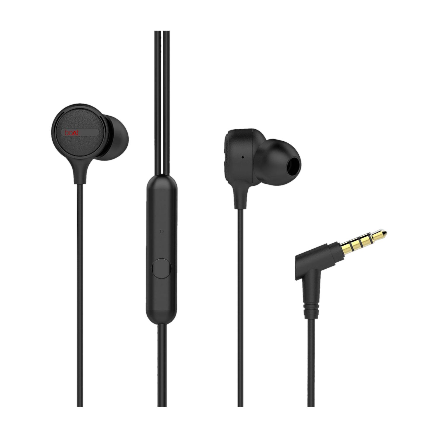 boAt Bassheads 103 Wired Earphones Black - Image 1