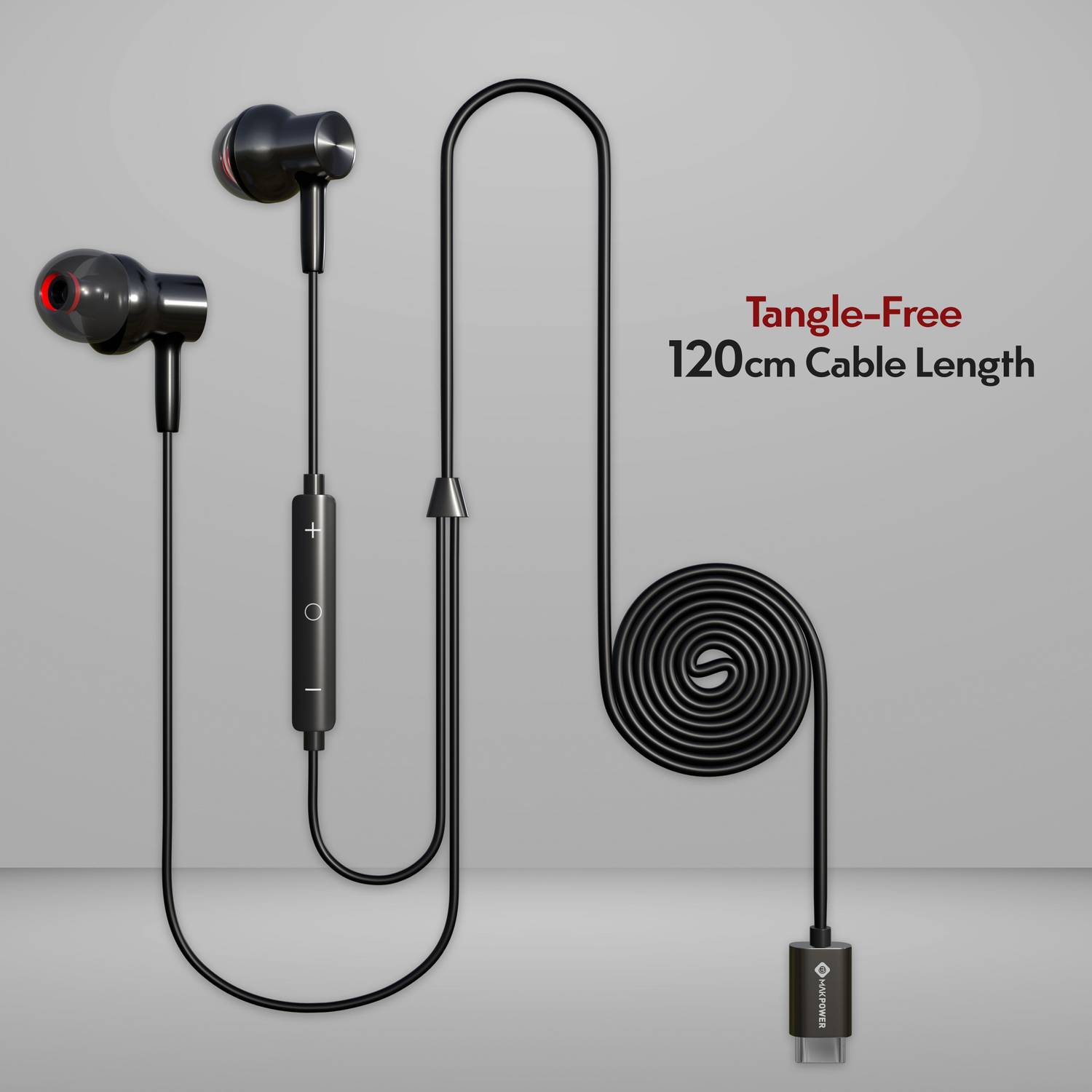 MAK POWER All-Supported Type-C Jack Earphones with Dynamic Audio,