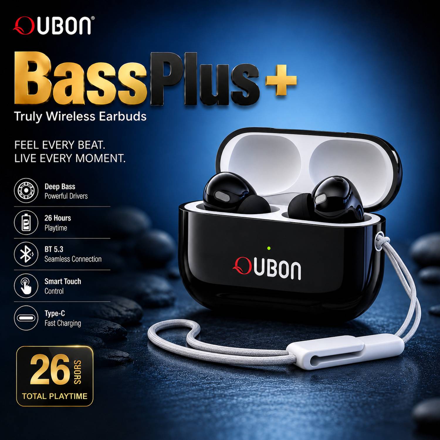 OUBON Bluetooth Wireless Earbuds BT-160 - Image 2