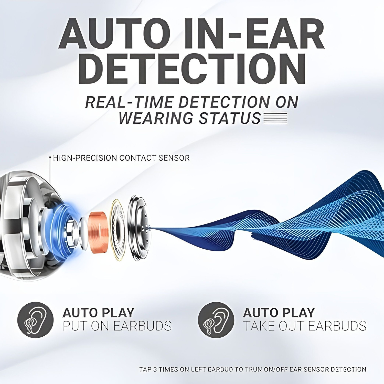 Image of THEDKSONS White Earbuds | True Wireless Stereo | Noise Cancelling A2 Bluetooth