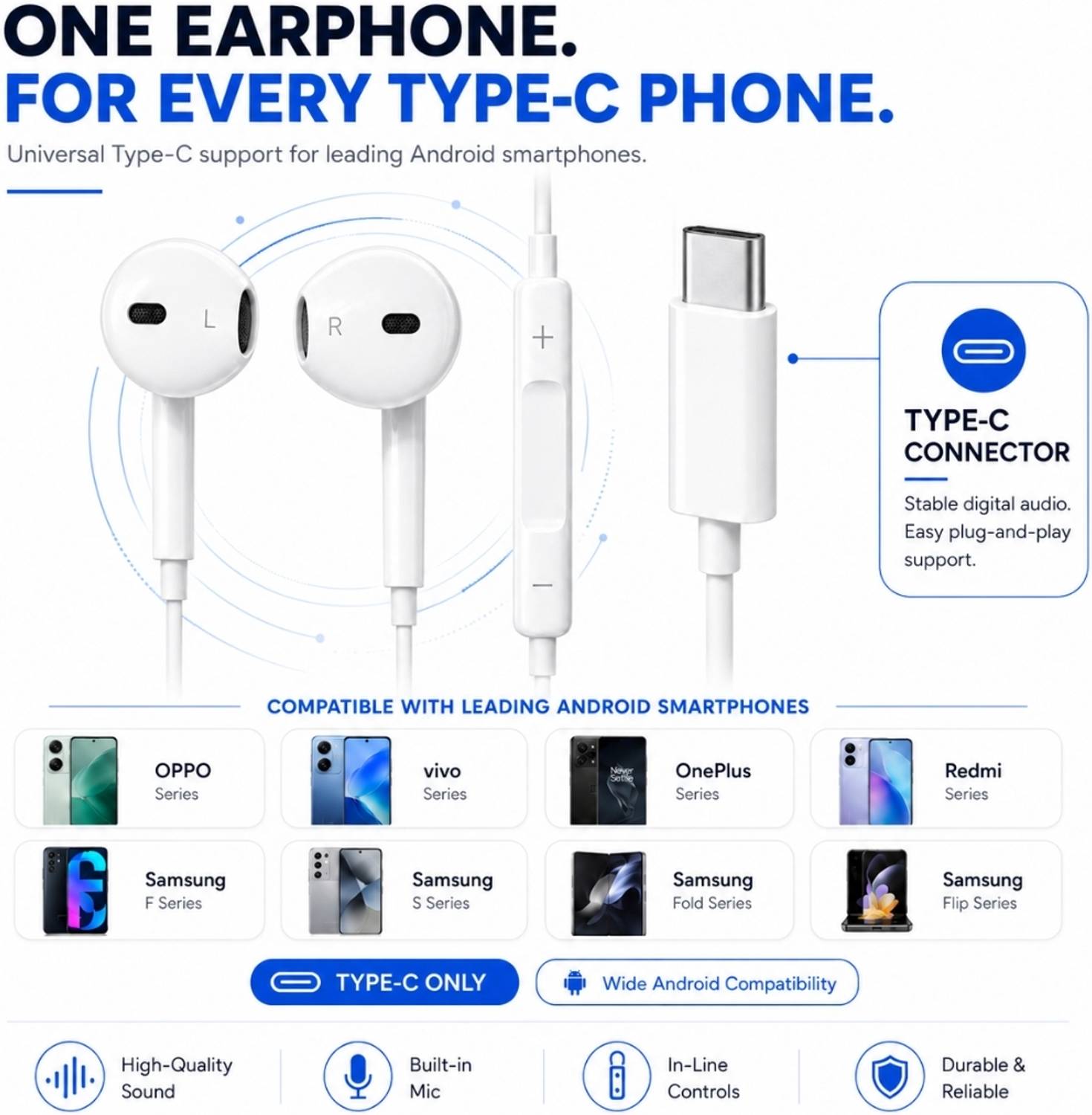 uddo Original Type C Earphones - Image 3