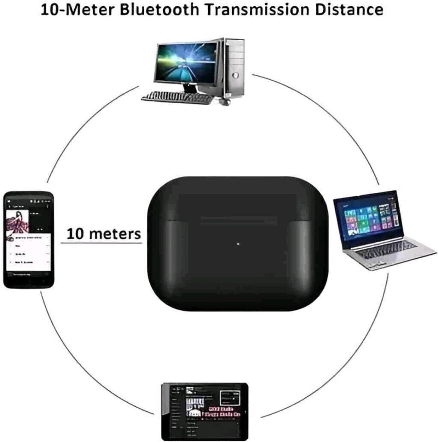 Image of TECHIO M19 TWS Earphone Touch Control Mirror Digital Display Wireless Bluetooth 5.336 Bluetooth