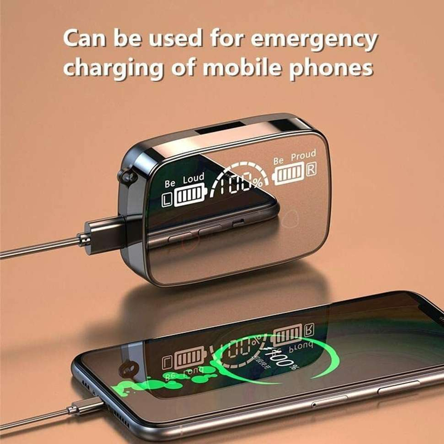 Image of GWALBROS Earbuds M19 PRO with Power Bank Upto 48Hrs Playback Bluetooth Headset F22 Bluetooth