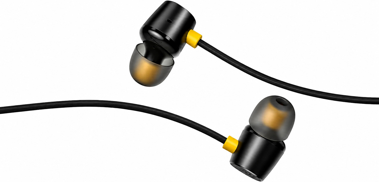 Image of Delionz Original Wired Buds 2 Earphone Black 3.5mm Wired