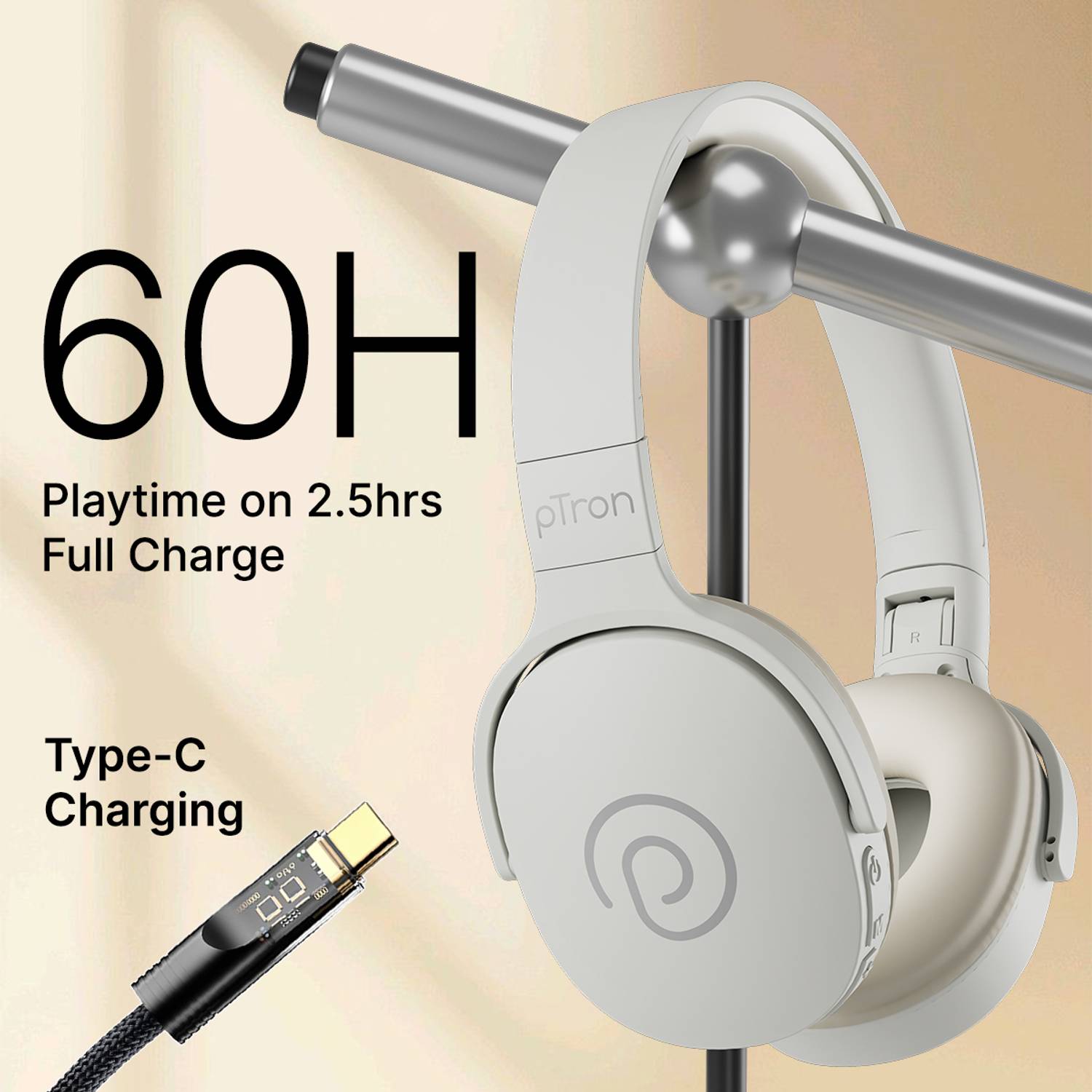 PTron Studio Bluetooth Headphones - Image 3