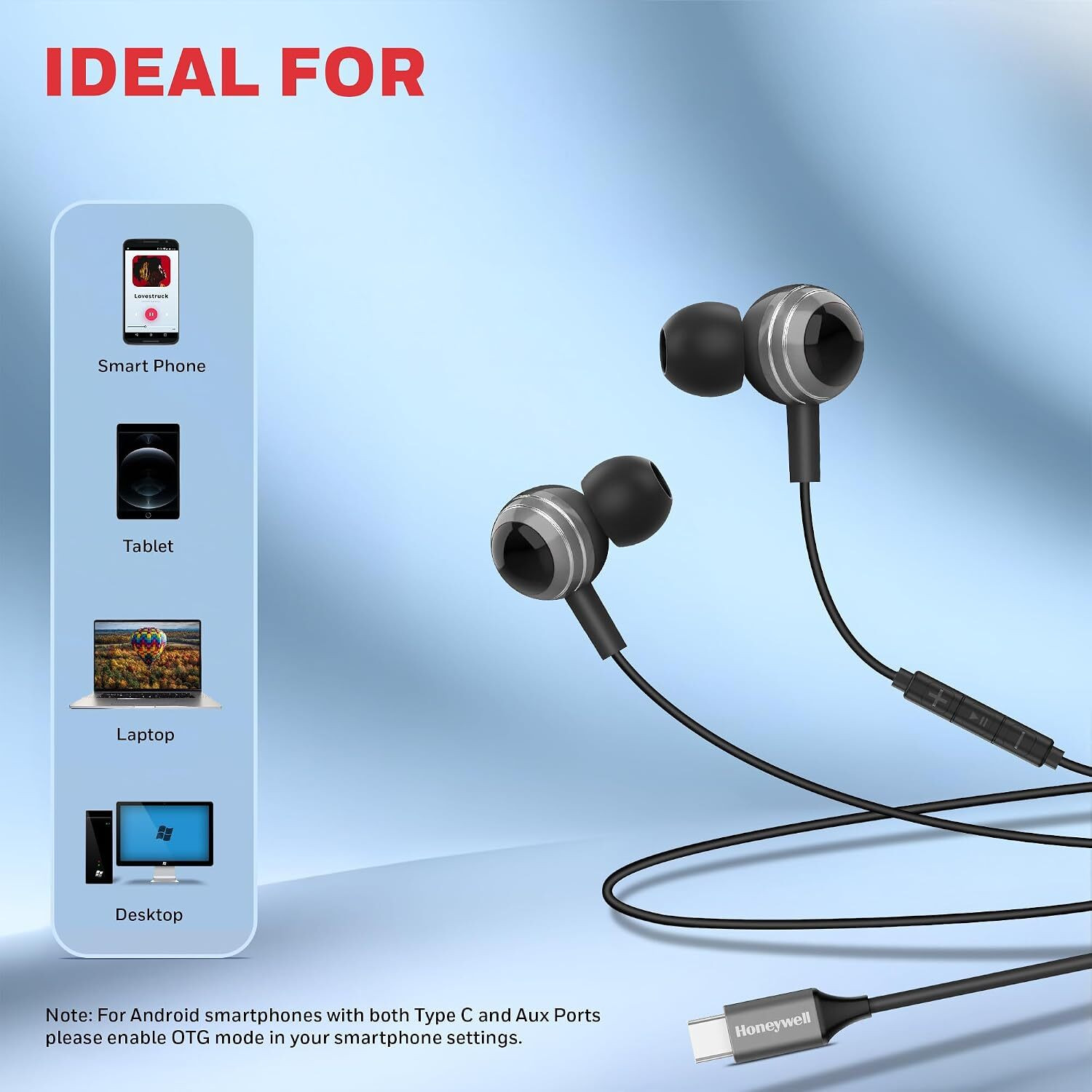Image of Honeywell Suono P70 Wired Earphones Wired