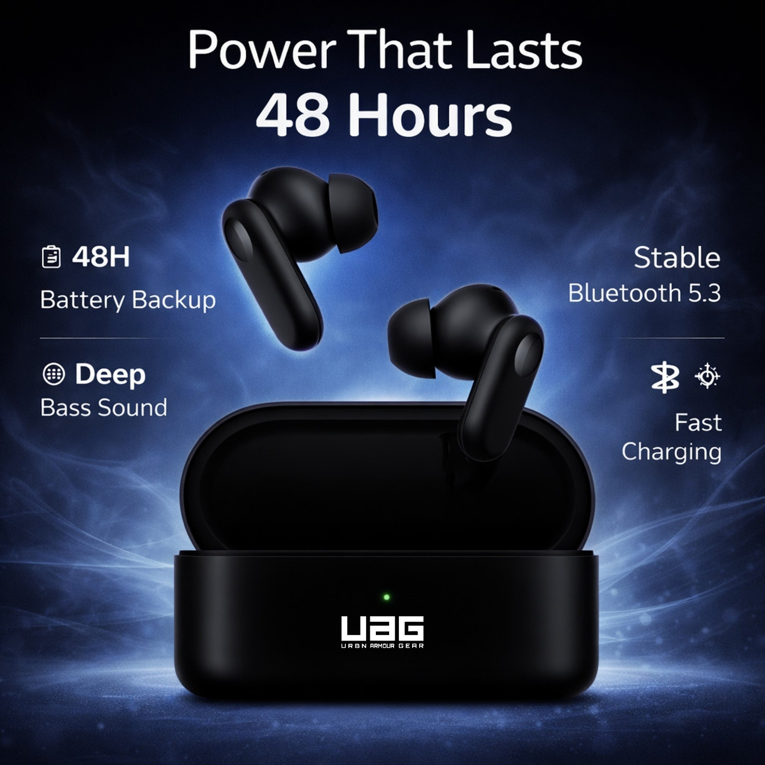 Image of uag urbn armour gear UAG Buds 2R Bluetooth 5.3 True Wireless Earbuds with Deep Bass Bluetooth