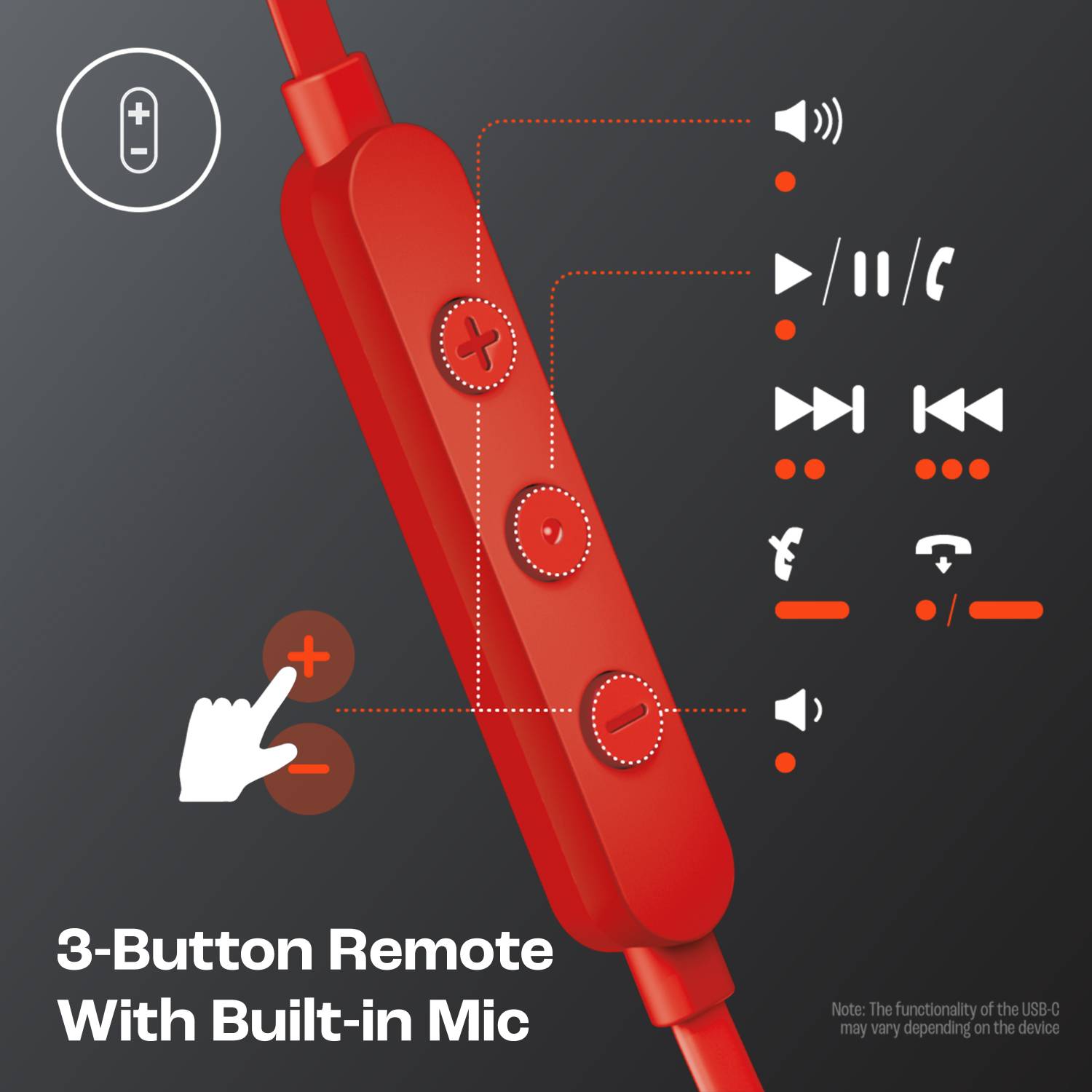 JBL Tune 310C USB-C Wired Earphones - Image 5