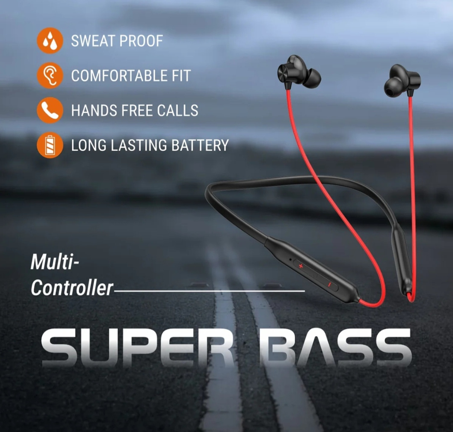 Image of Mi Plus M2 Series Magnetic ON OFF Neckband Bluetooth Headset Bluetooth