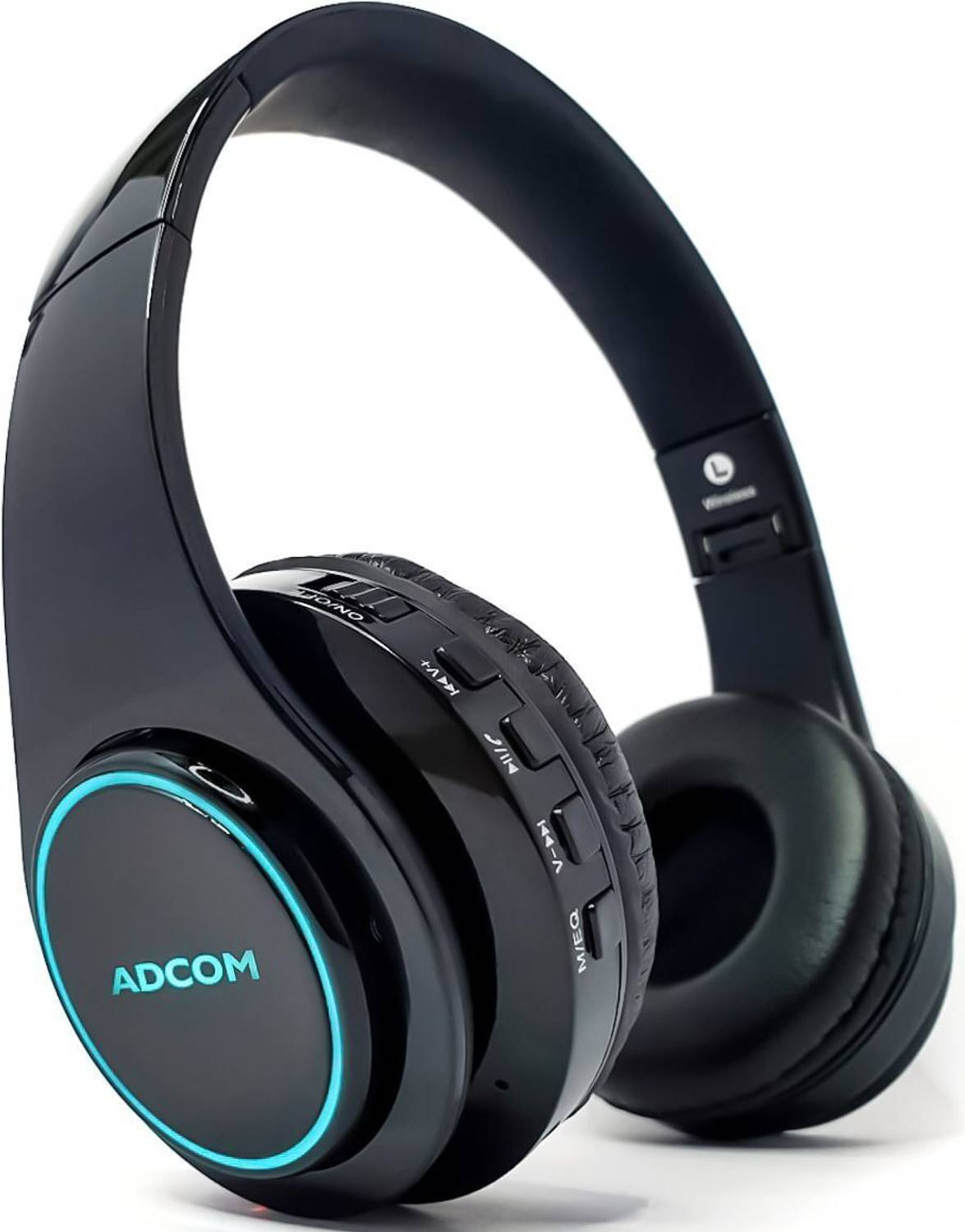 Adcom Luminosa - LED Over-Ear Bluetooth Headset (Black, On the Ea
