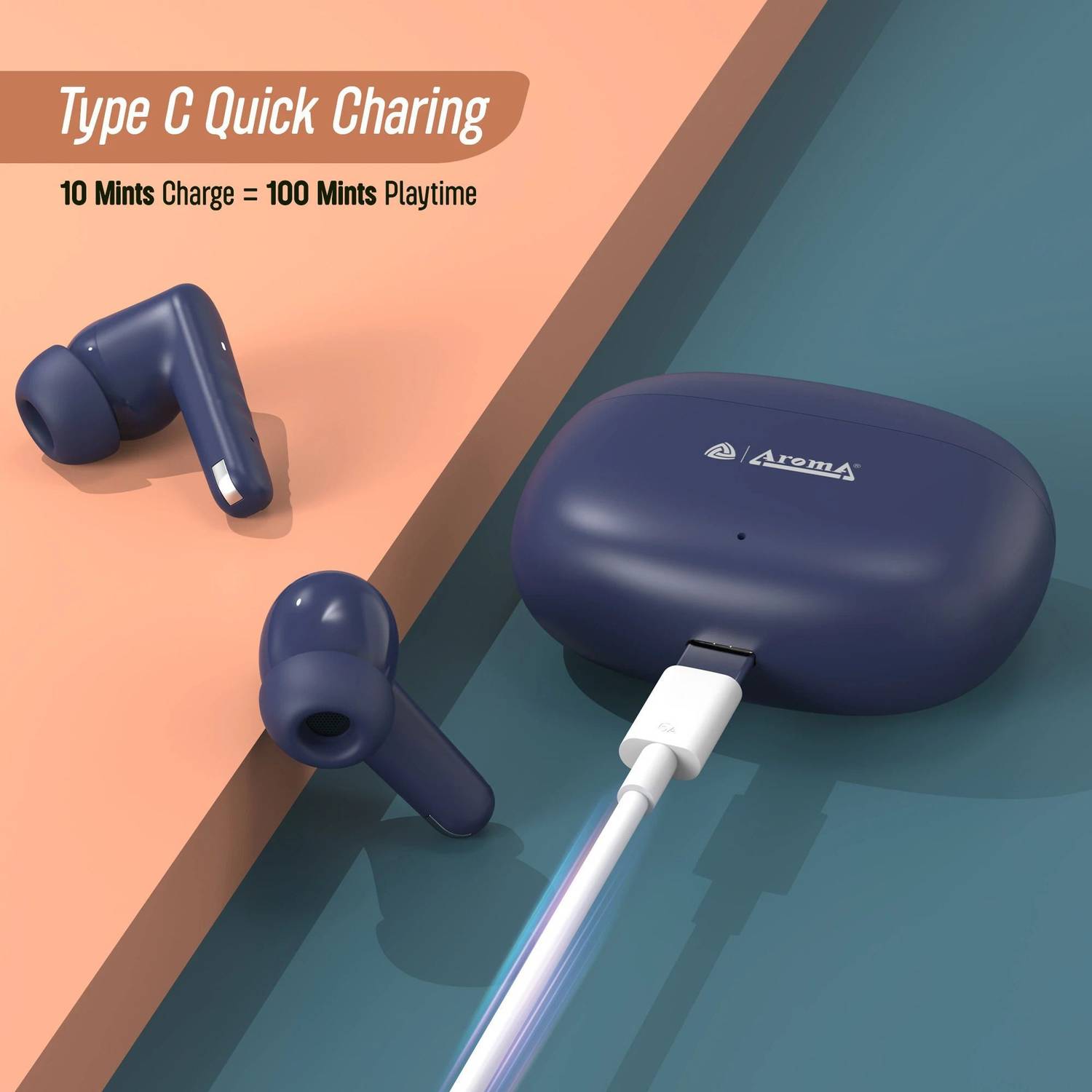 Aroma NB126 Berry V5.4 Bluetooth Earbuds - Image 5
