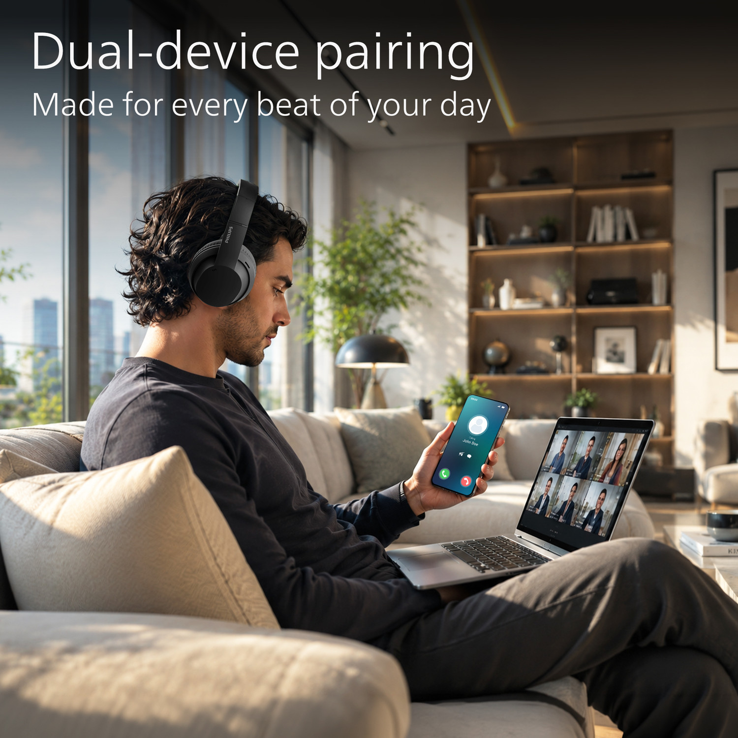 Image of PHILIPS TAH4050-BK Bluetooth & Wired