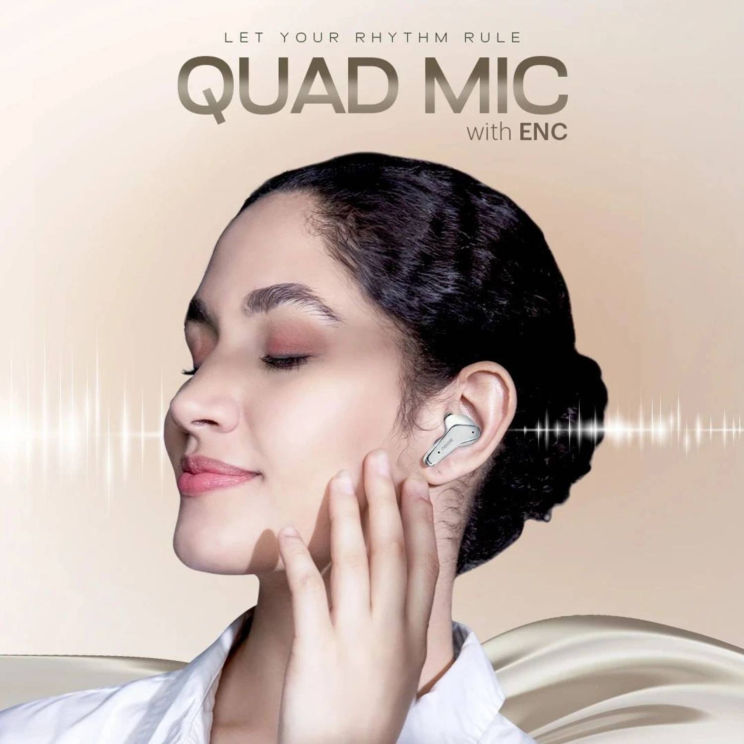 Noise Buds VS102 Elite Bluetooth Earbuds, Silver - Image 5