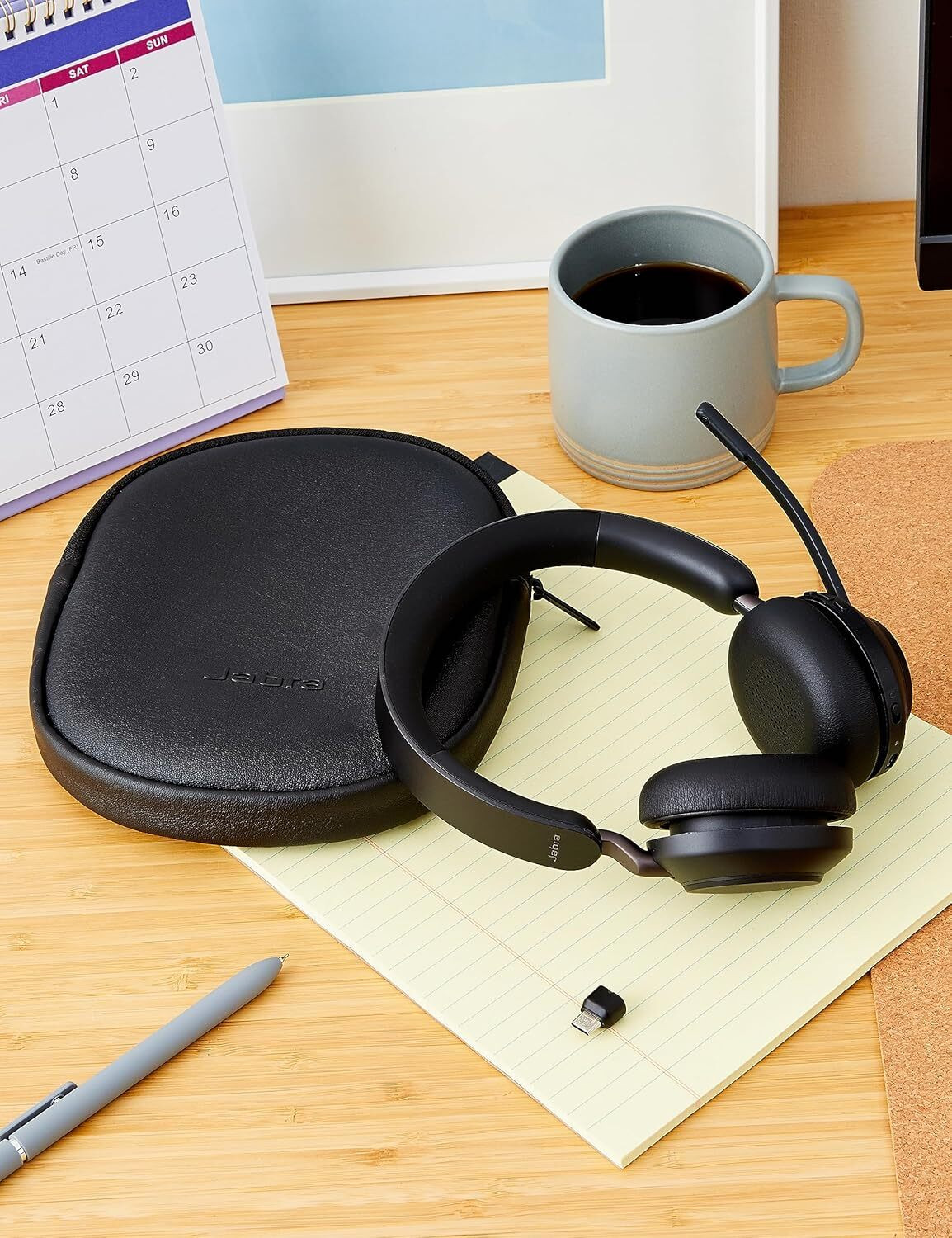 Image of JABRA Evolve2 65 Link390a MS Wireless Headset with Mic for Office Bluetooth