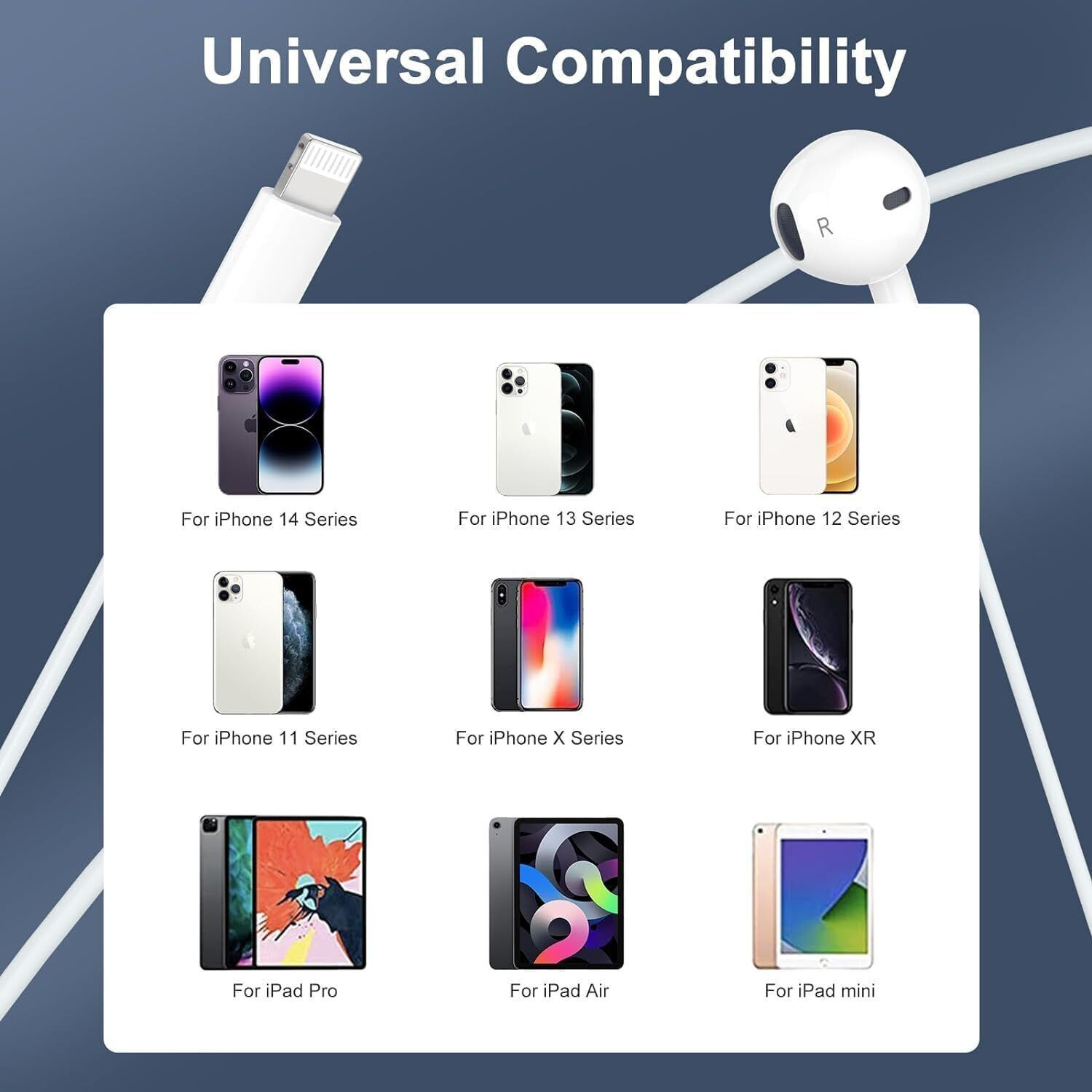 Image of Lovie's Accessories I PHONE 2.5 MM EARPHONE FOR ALL IPHONE 12 Wired