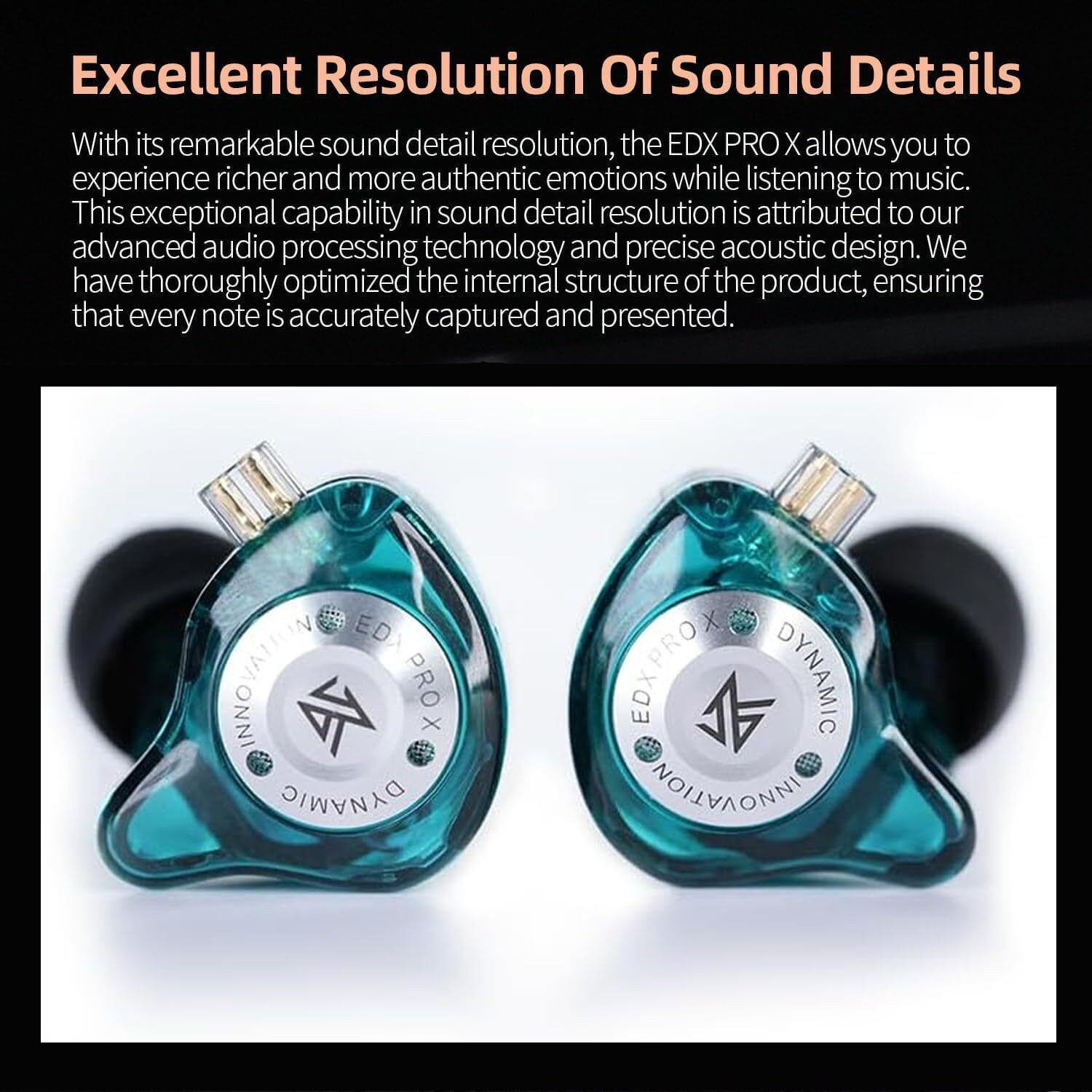 Image of CASON KZ EDX Pro X IEM Wired Earphones | in-Ear Monitor Headphones, Gaming Earphones Wired