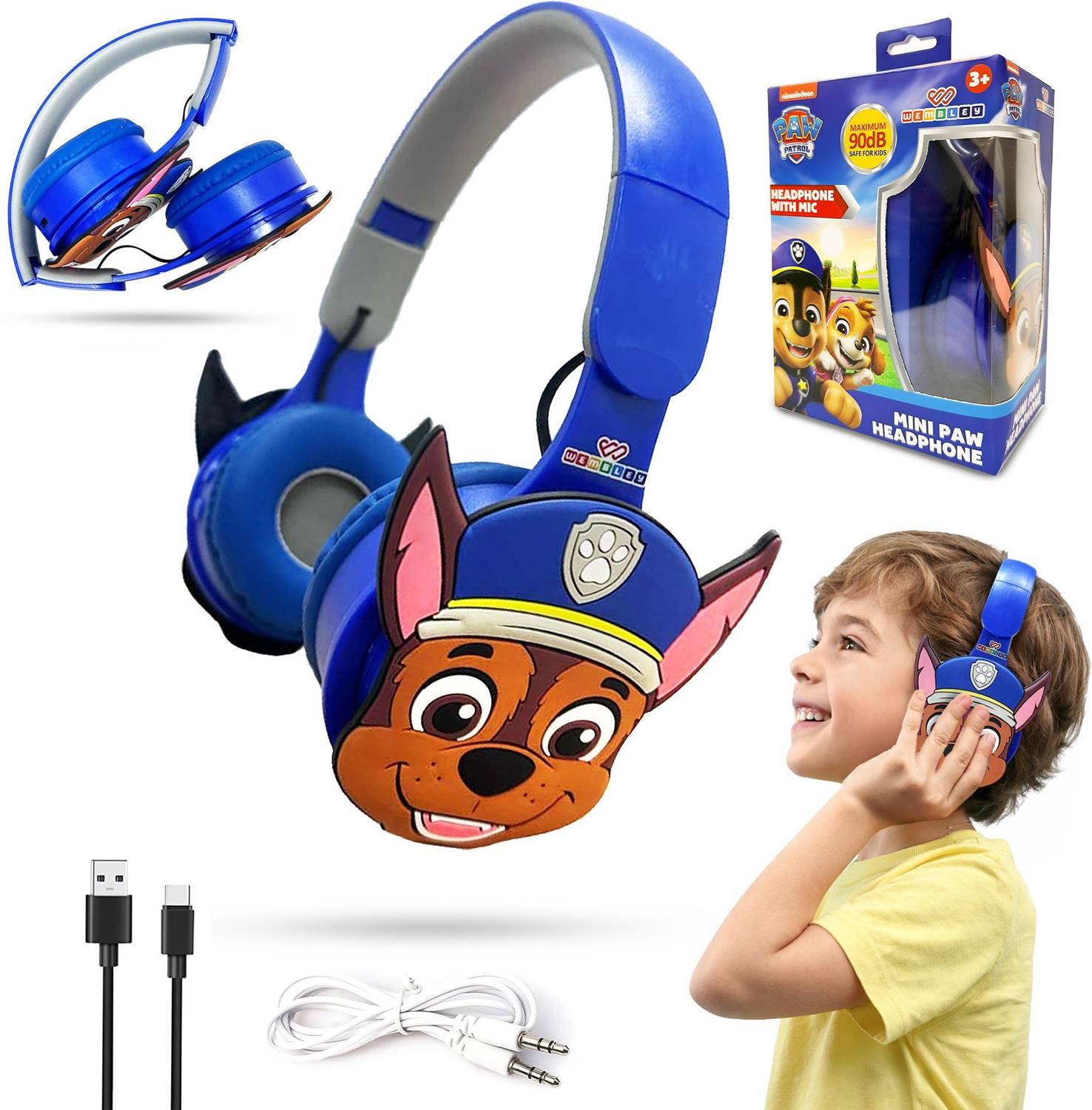 Wembley Paw Patrol Themed Wireless Headphone for Kids Bluetooth &