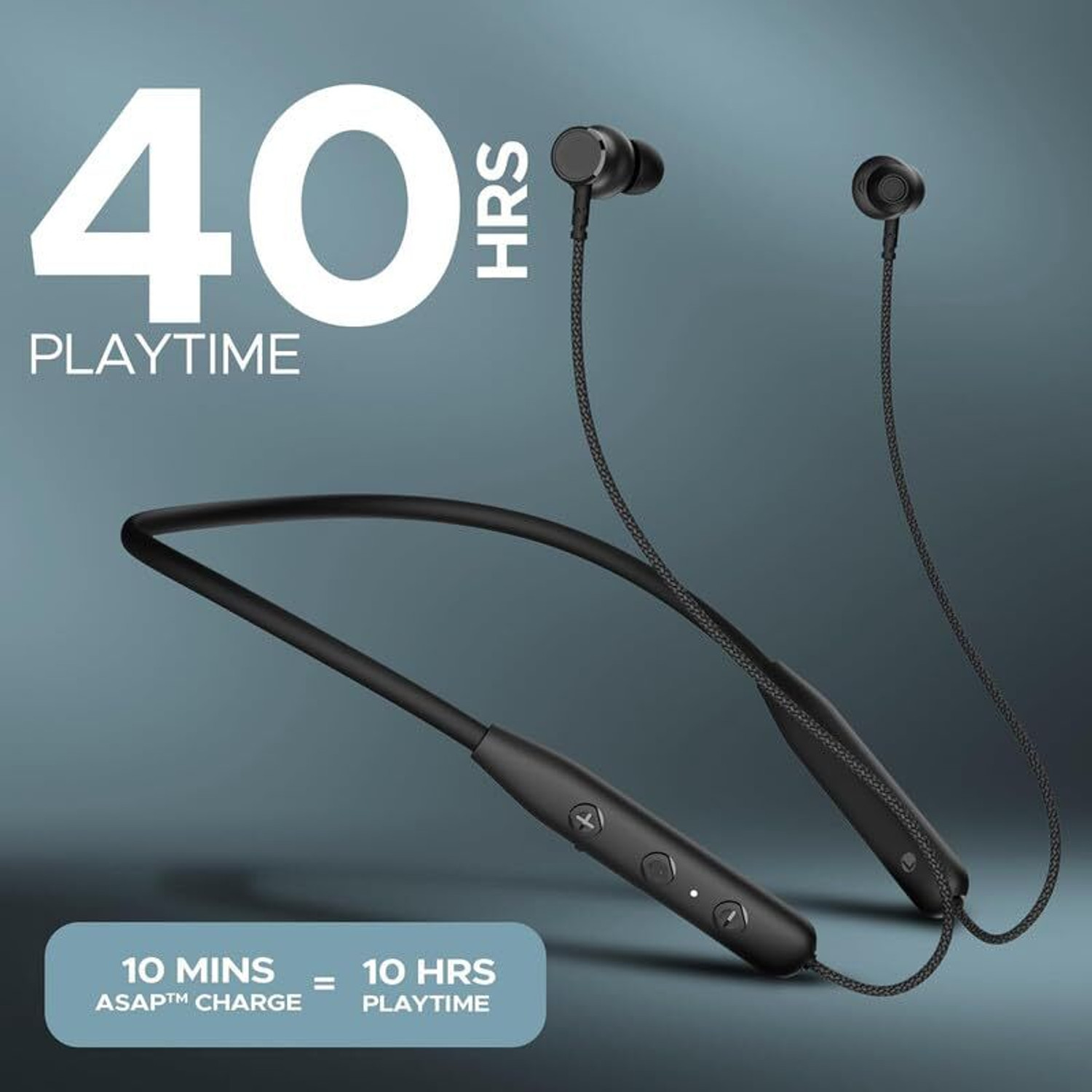 Image of Palnek boA Bluetooth Neckband Earbuds with Long Battery and Mic Support Bluetooth