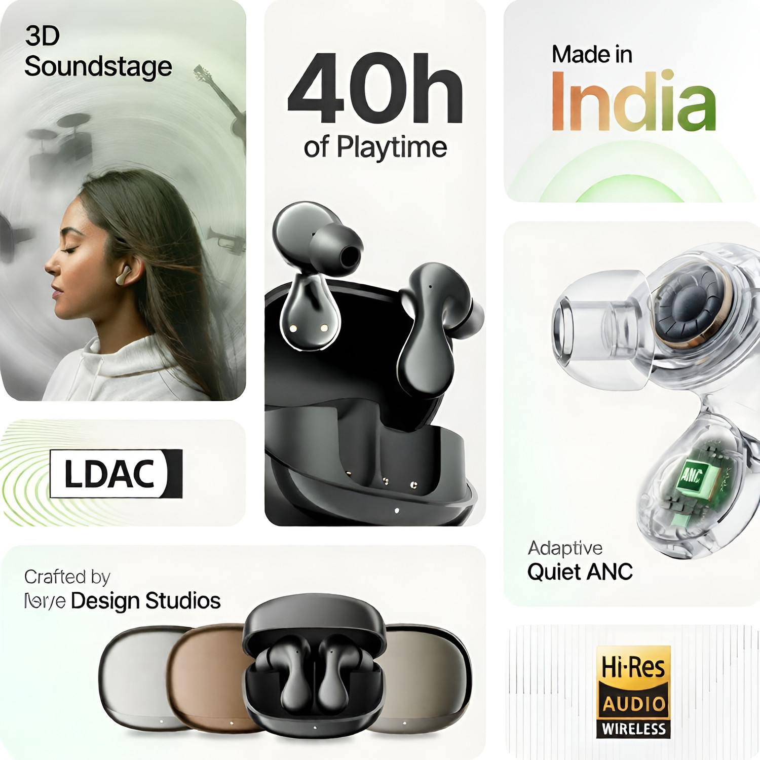 Image of RAAGZO Superpods in The Ear Upto 48Hours Playtime,with AI ENC for calls & Deep Bass-1 Bluetooth Gaming