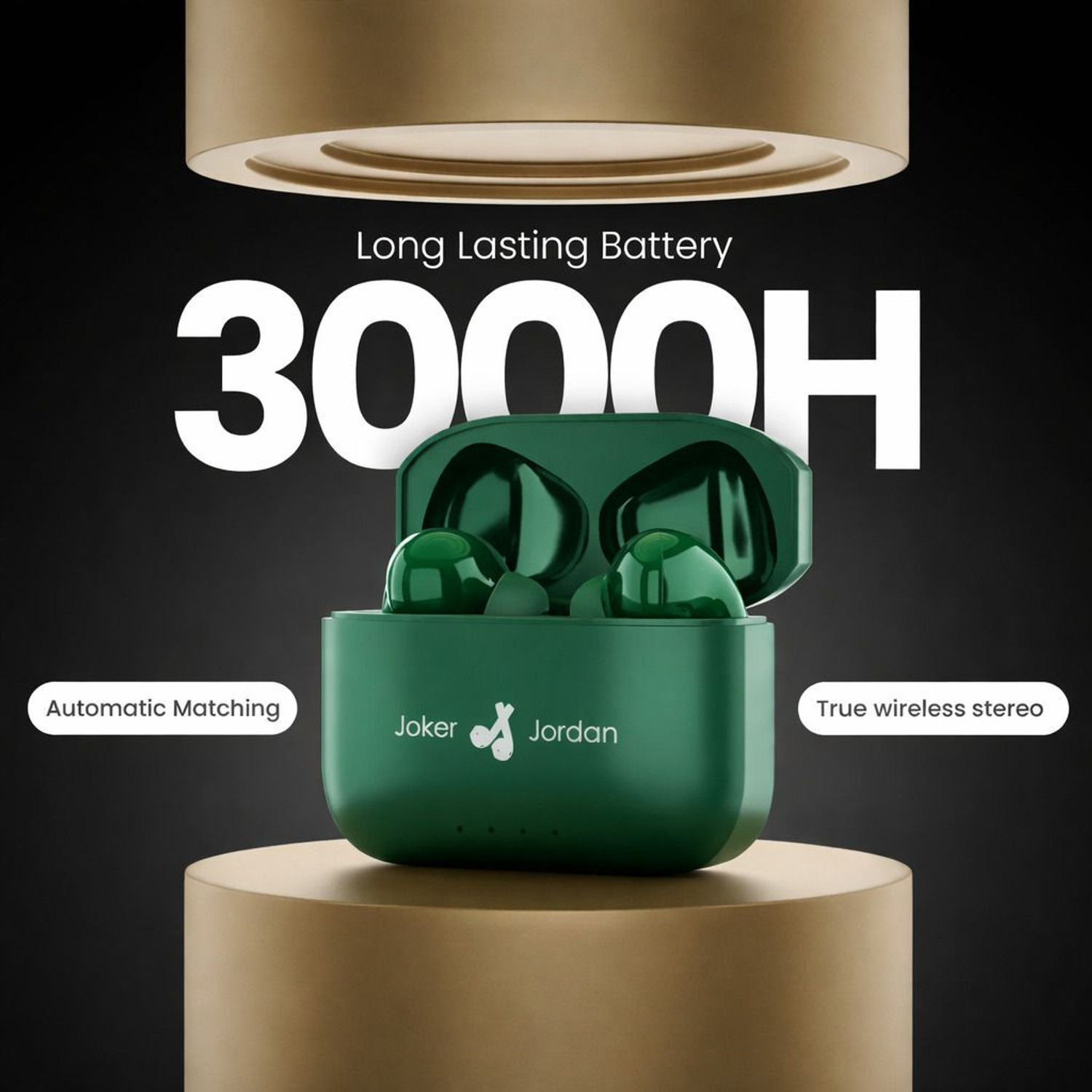 Image of Joker And Jordan TWS Earbuds with 100 HRS Playtime,(50ms Low Latency), Bluetooth v5.3 Bluetooth
