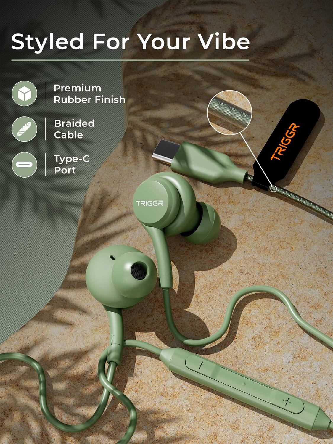 TRIGGR Drip Type-C Wired Earphones with 13mm Driver - Image 3