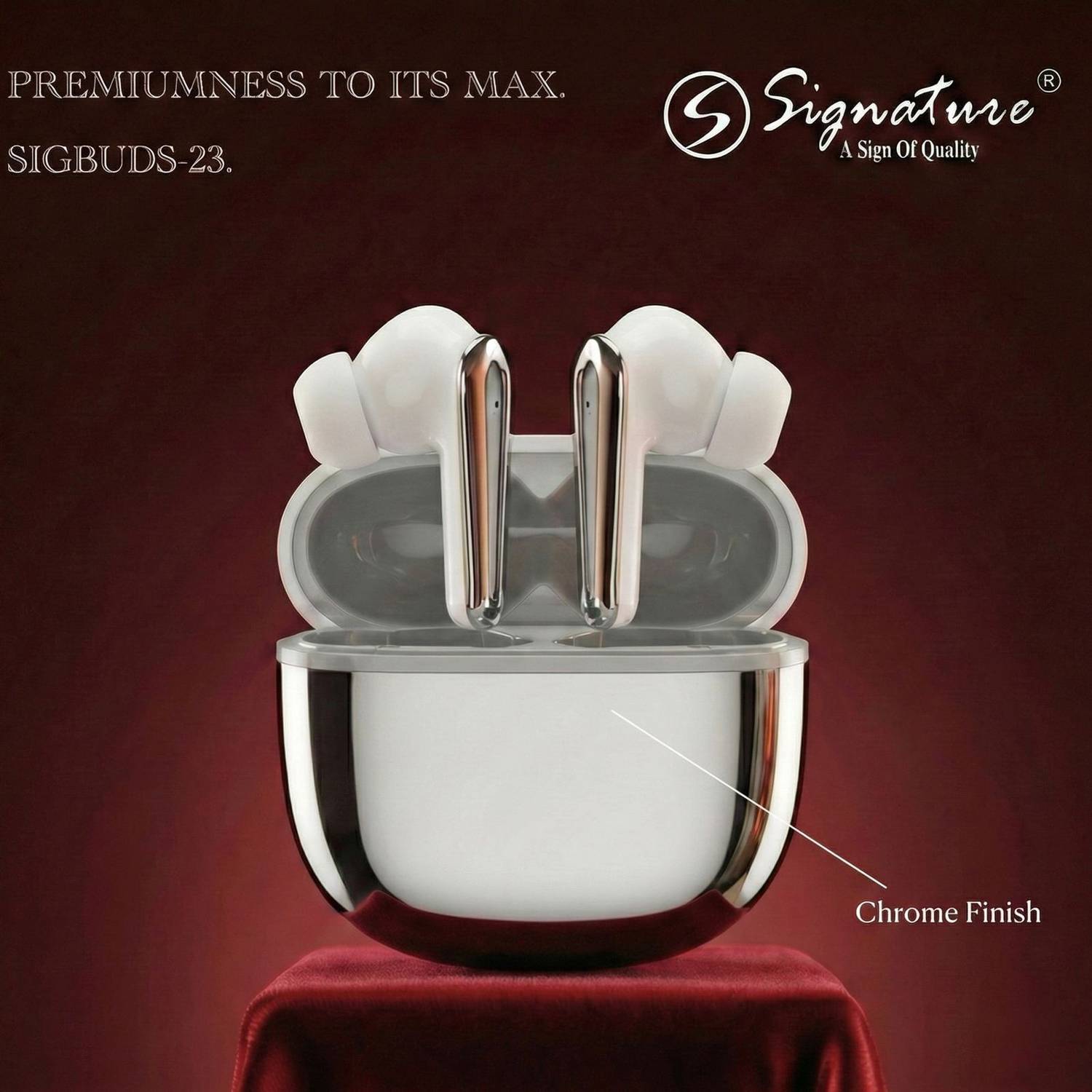 Signature SIGBUDS 23 Wireless Earbuds White - Image 2