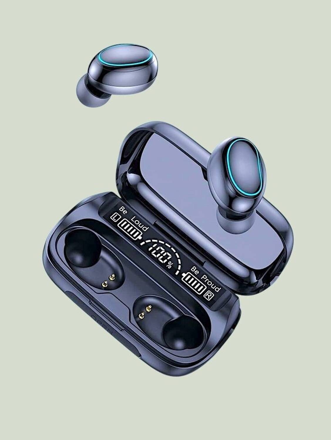 FreeMinds M10 Airpods with Emergency power bank | Low Latency and deep bass wireless Bluetooth