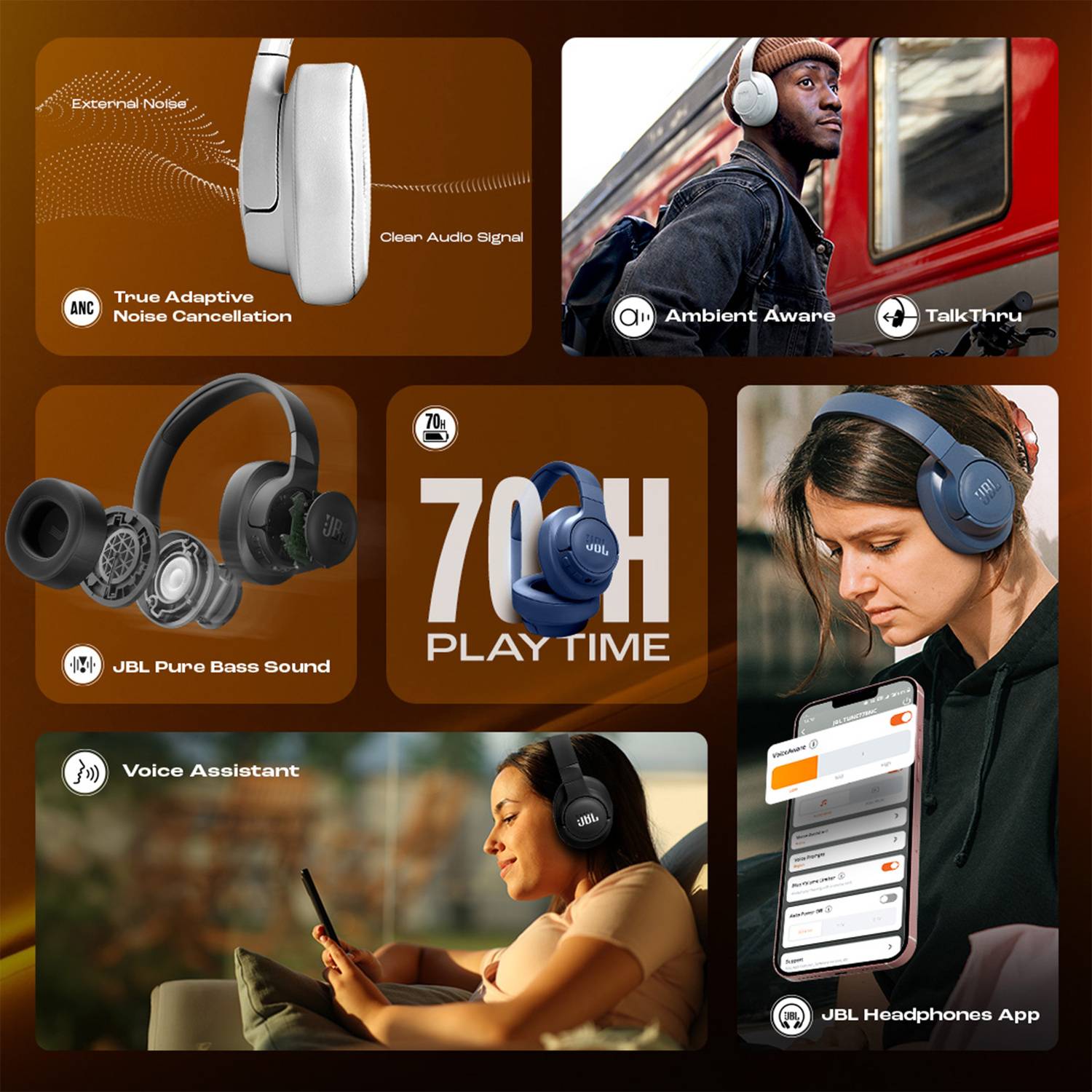 JBL Tune 770NC Active Noise Cancelling Headphones - Image 2