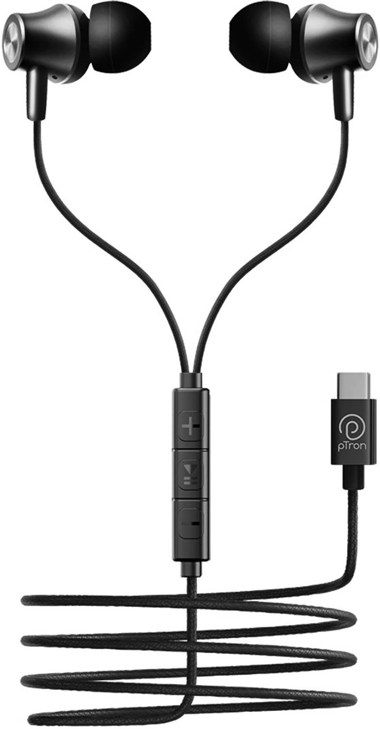 PTron Pride Tunes Type C Earphones 1.2M