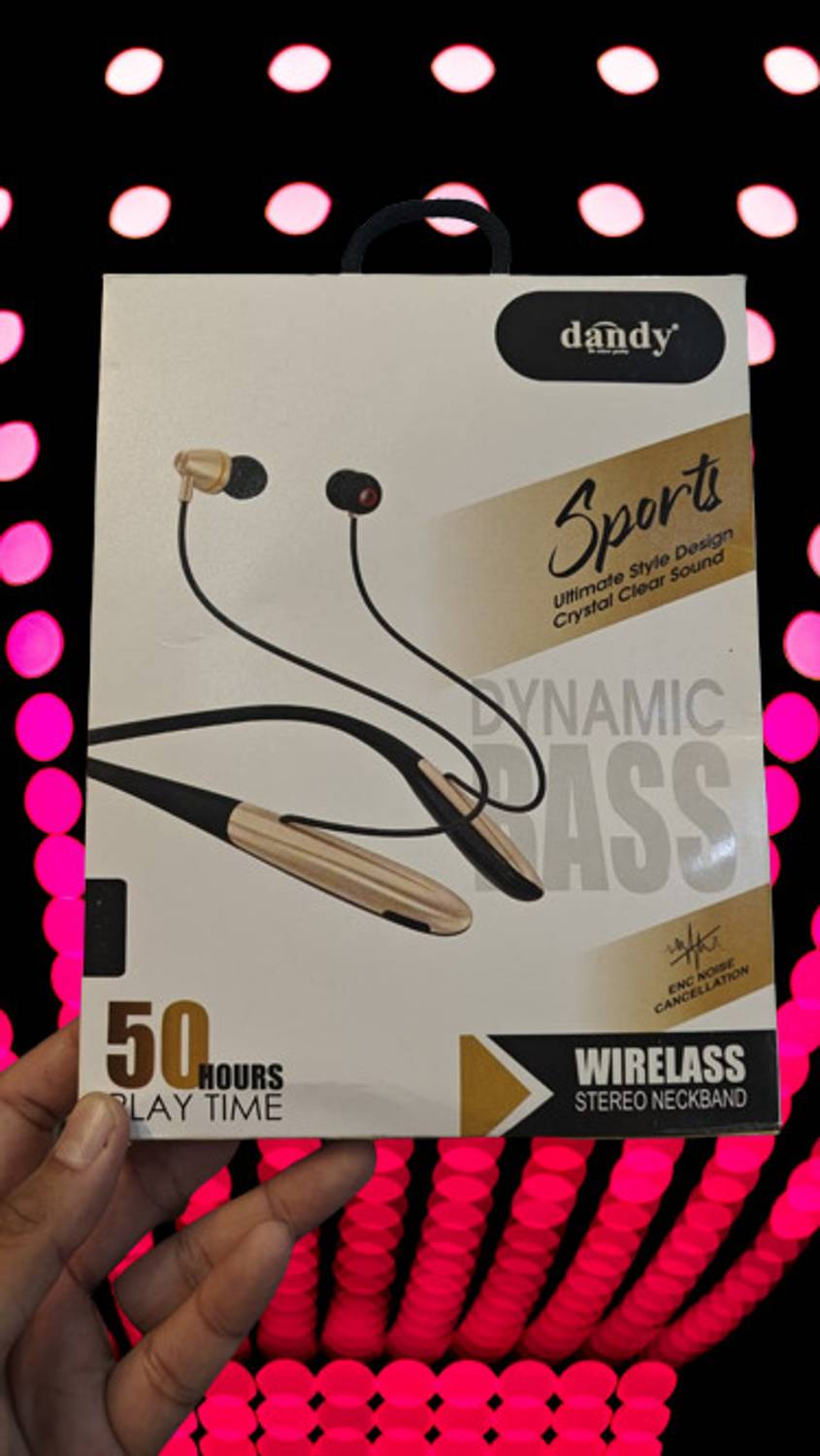 Dandy Sports Feel The Music Bluetooth Headset (Black, Gold, In th