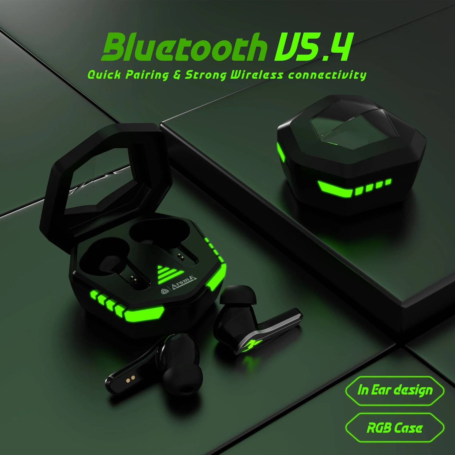 Aroma NB126 Aster V5.4 50Hr Playtime TWS Bluetooth Gaming - Image 3
